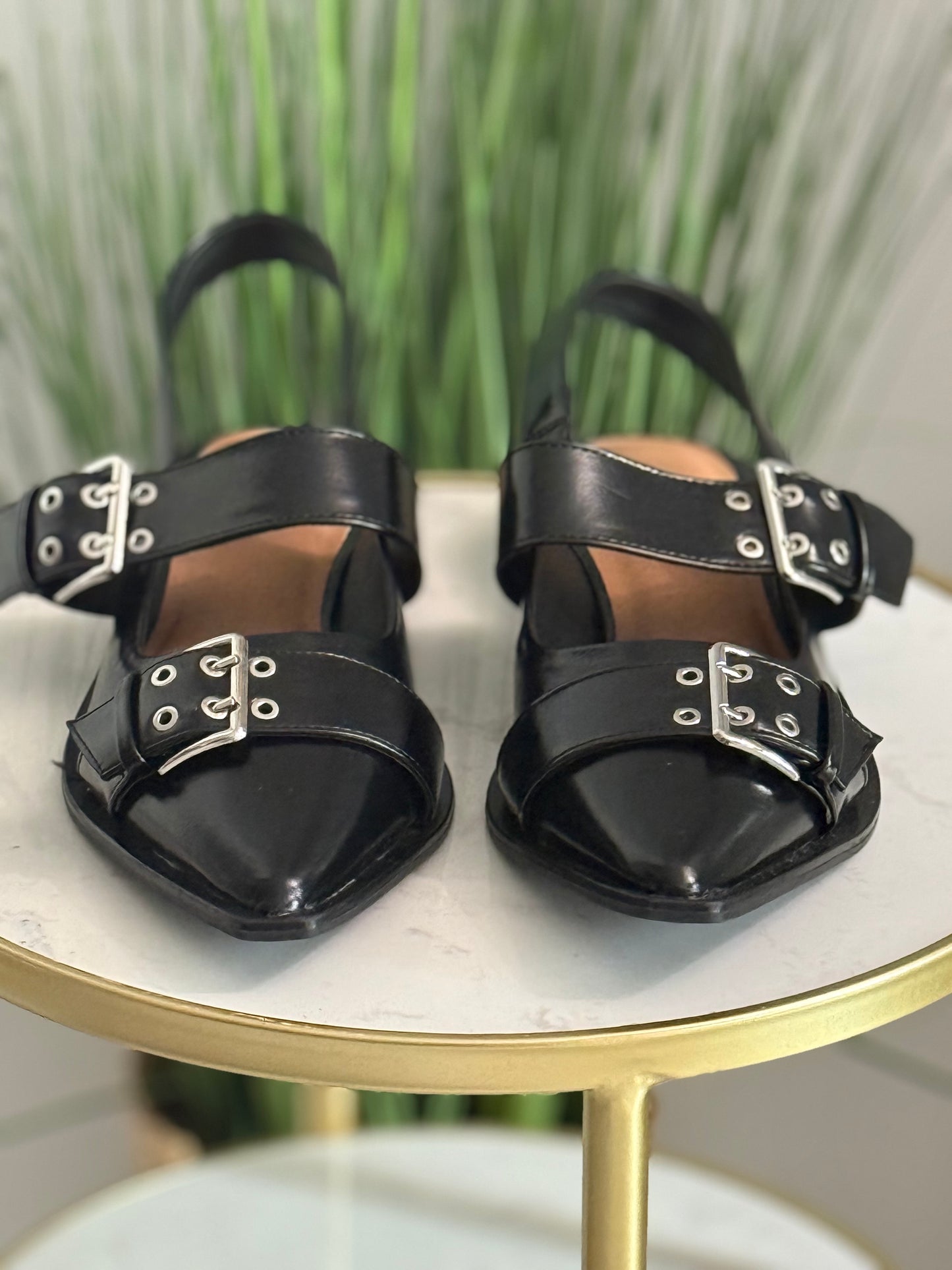 #246 Double Buckle Flats