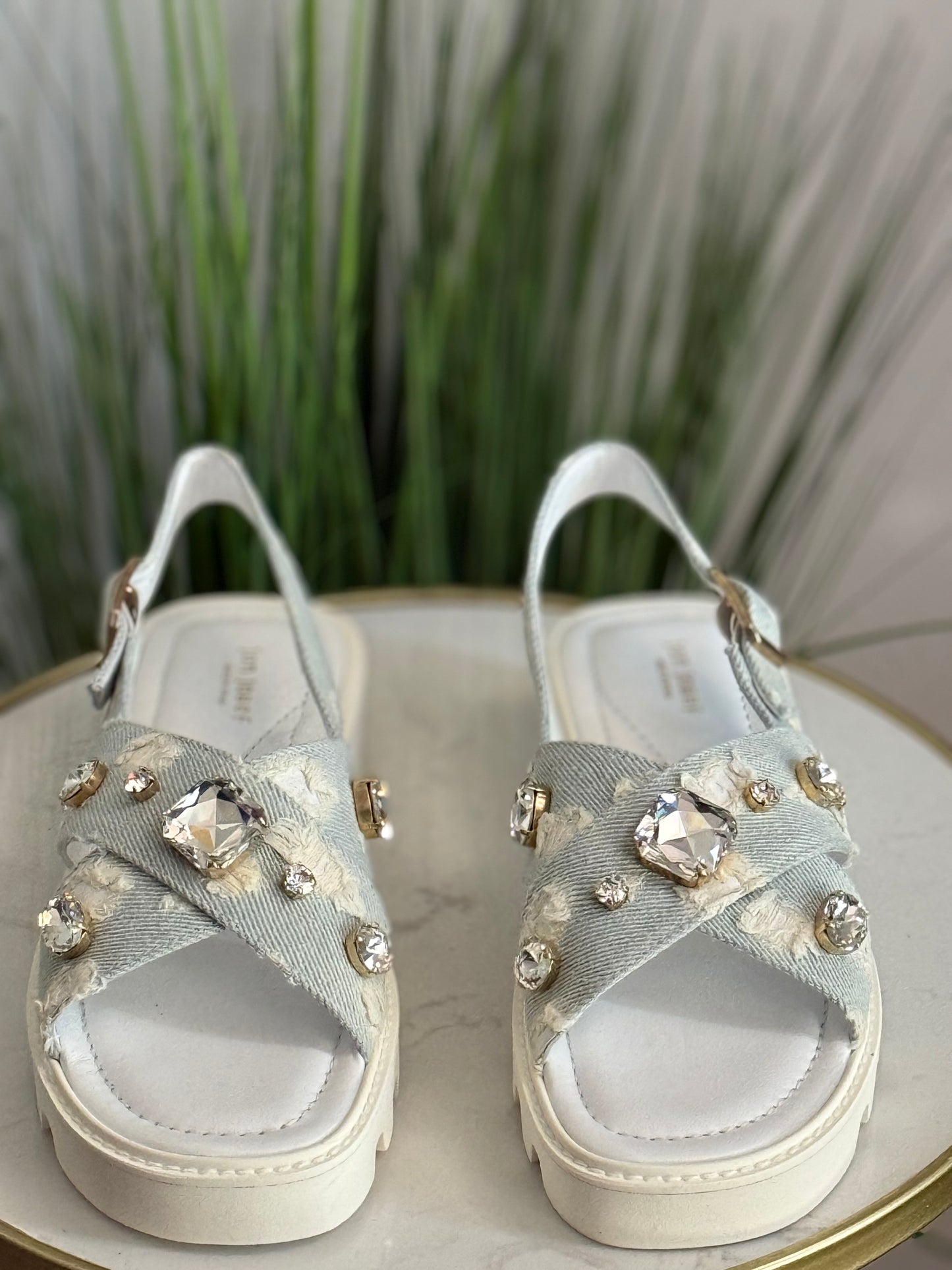 #247 Denim Lug Sole Sandal