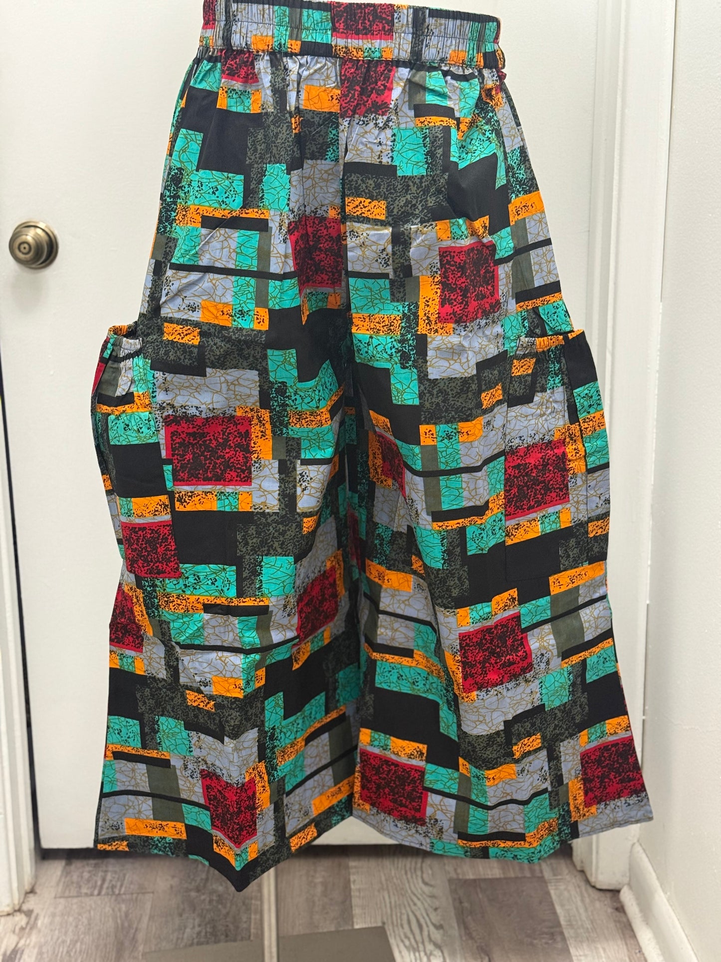 #179 Squared Cargo Palazzo Pants