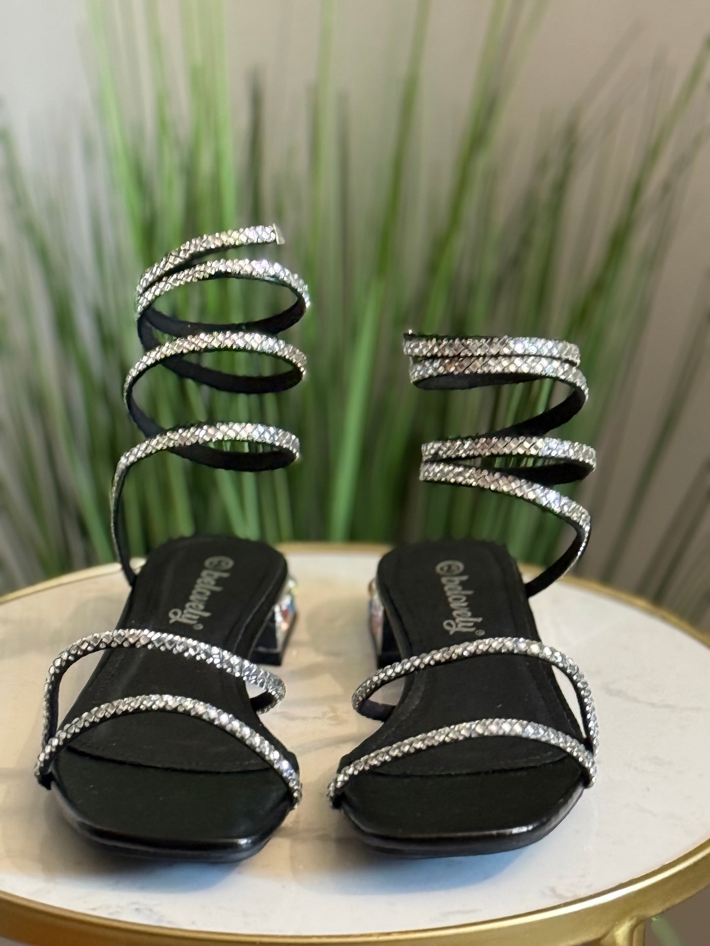 #209 Rhinestone Wrap Sandals
