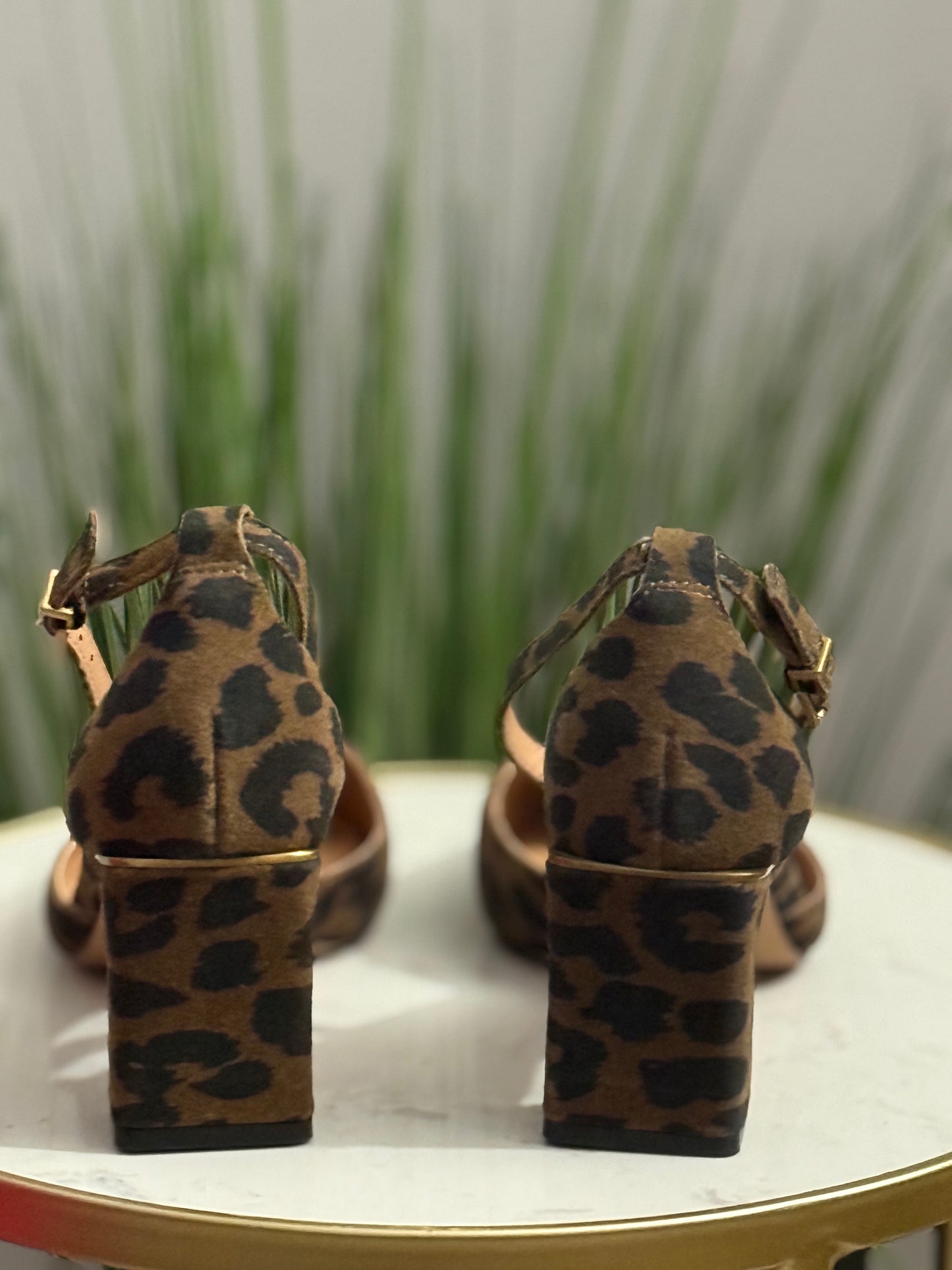 #230 Olive Leopard Heel