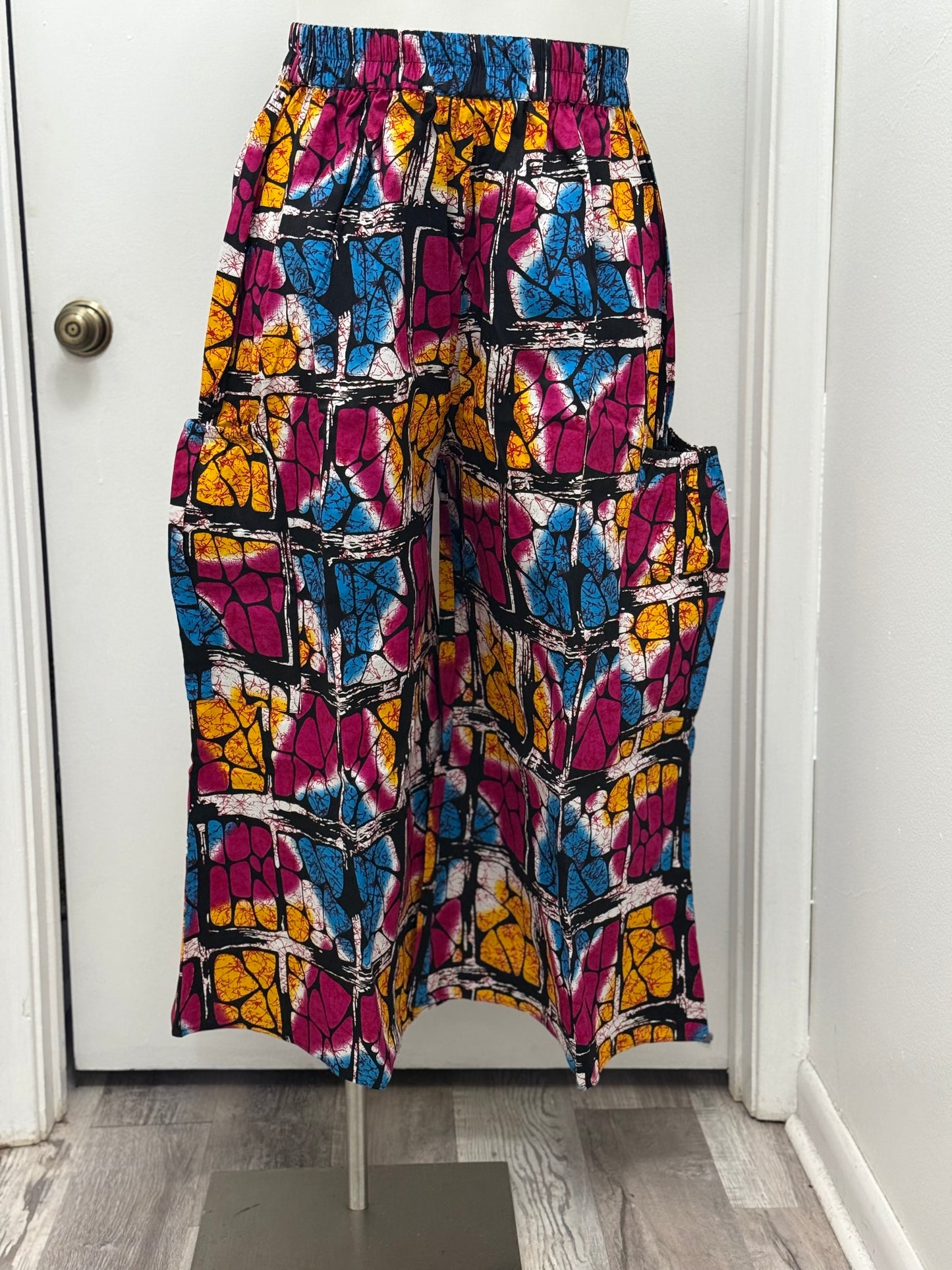 #194 Crackle Cargo Palazzo Pants