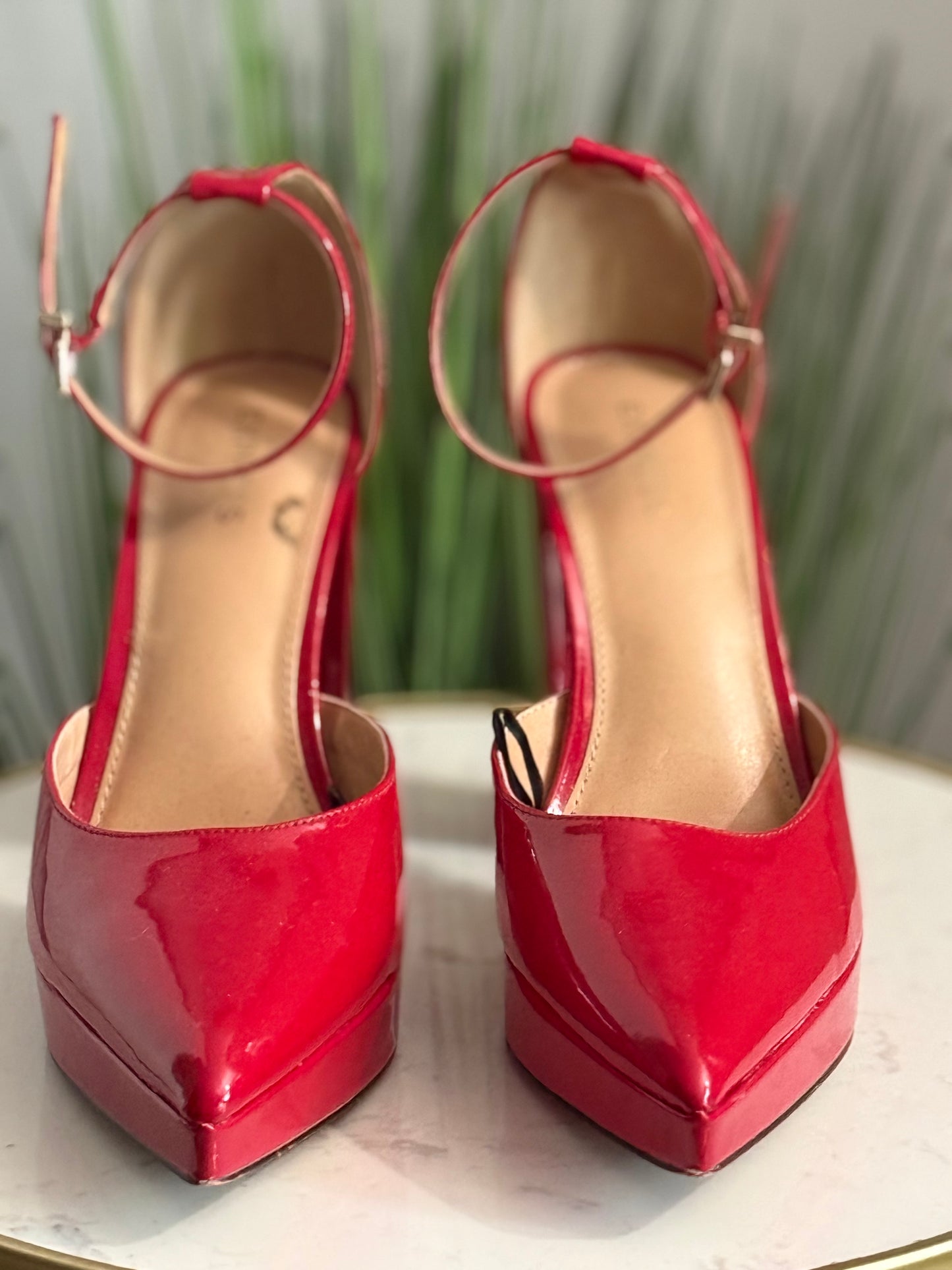 #183 Dorothy Patent Platform Heels