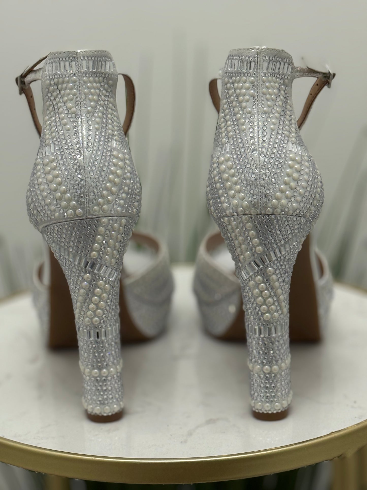 #218 Pearl Bling Heels