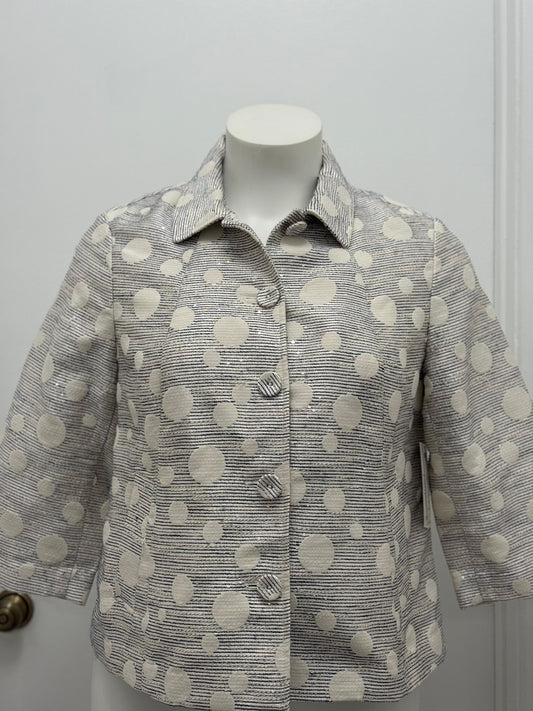 #14 Navy Stripe Sequin Jacket