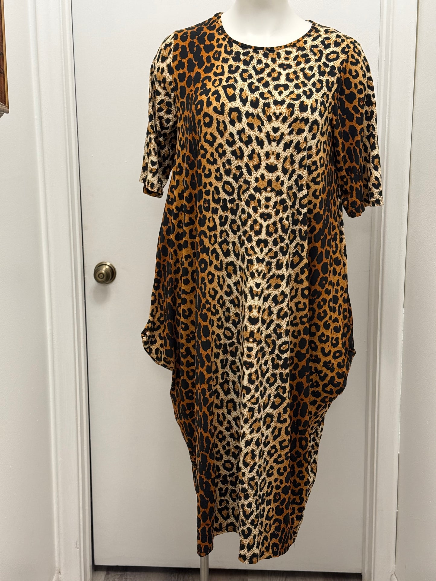 #106 Leopard Jersey Dress