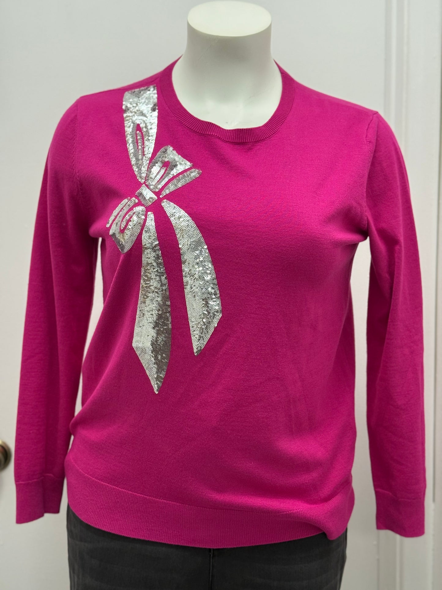 #177 Sequin Bow Sweater