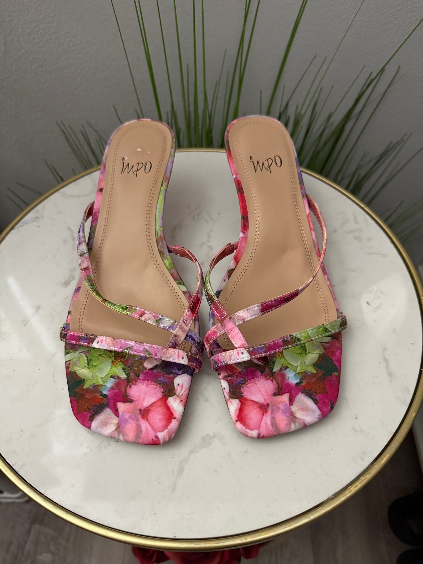 #198 Floral Kitten Heels