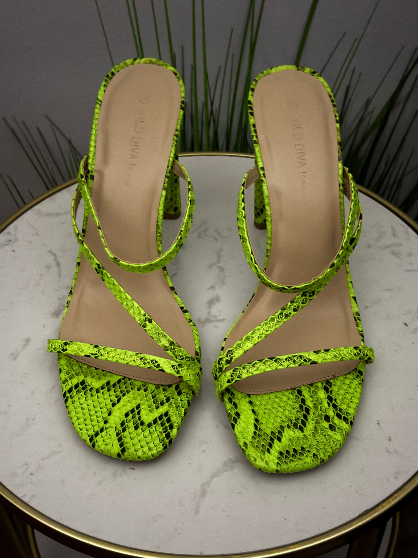 #244 Reptile Neon Heels