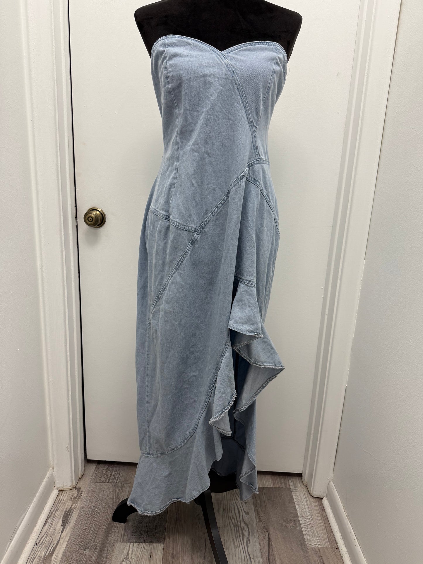 #20 Strapless Denim Dress