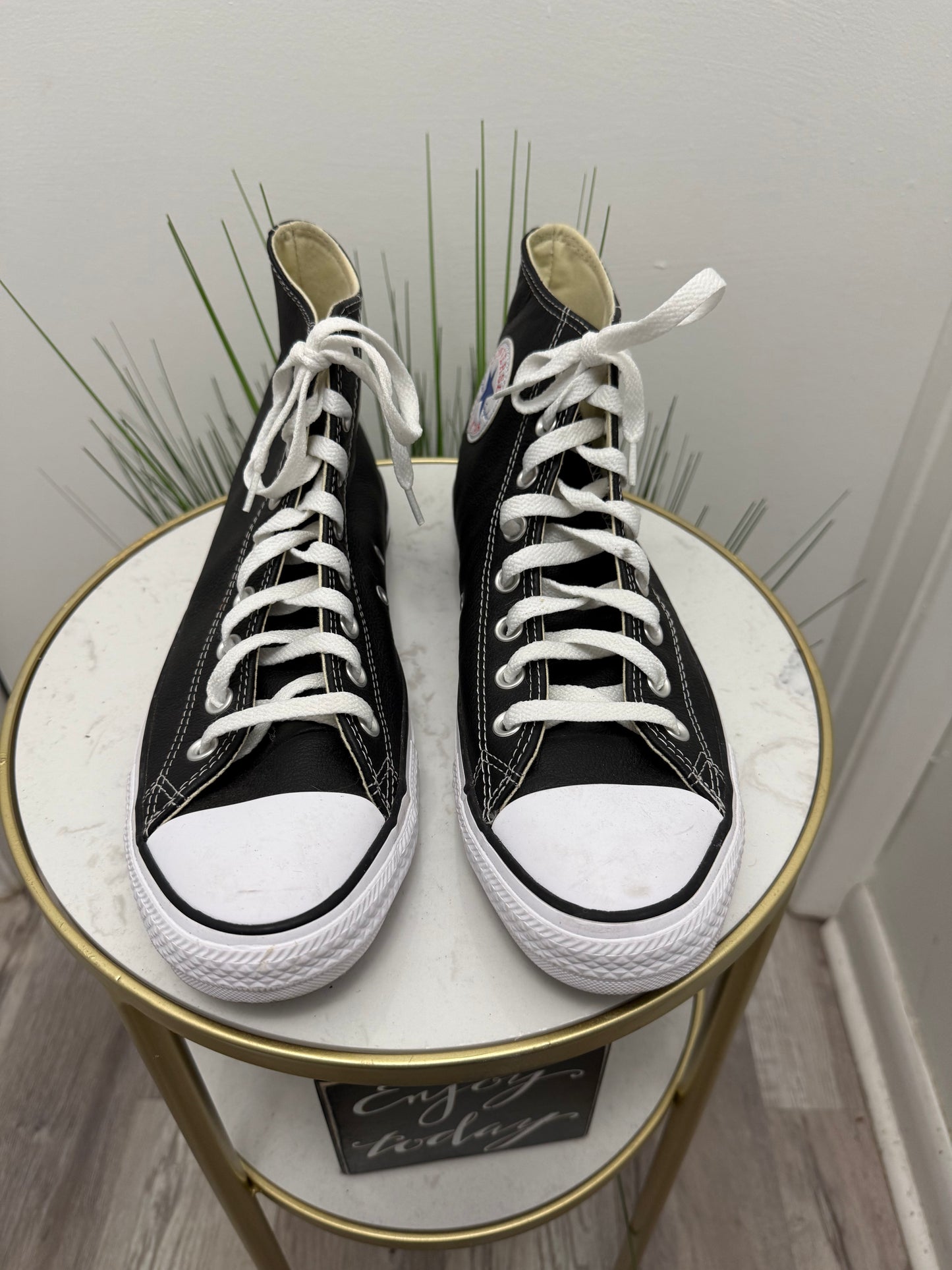 #206 Leather Chuck High Top Sneakers