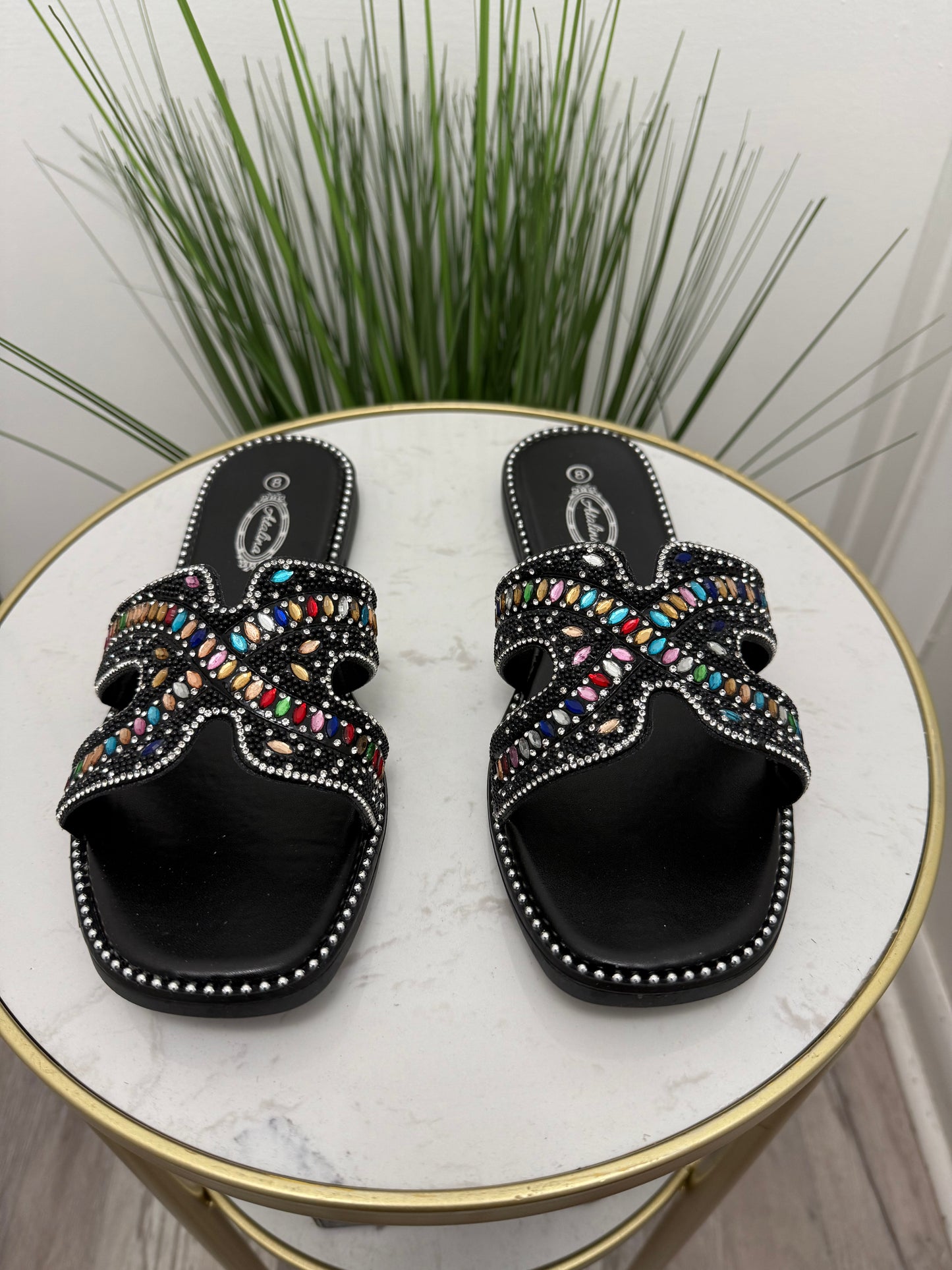 #345 Black Multi Sandal