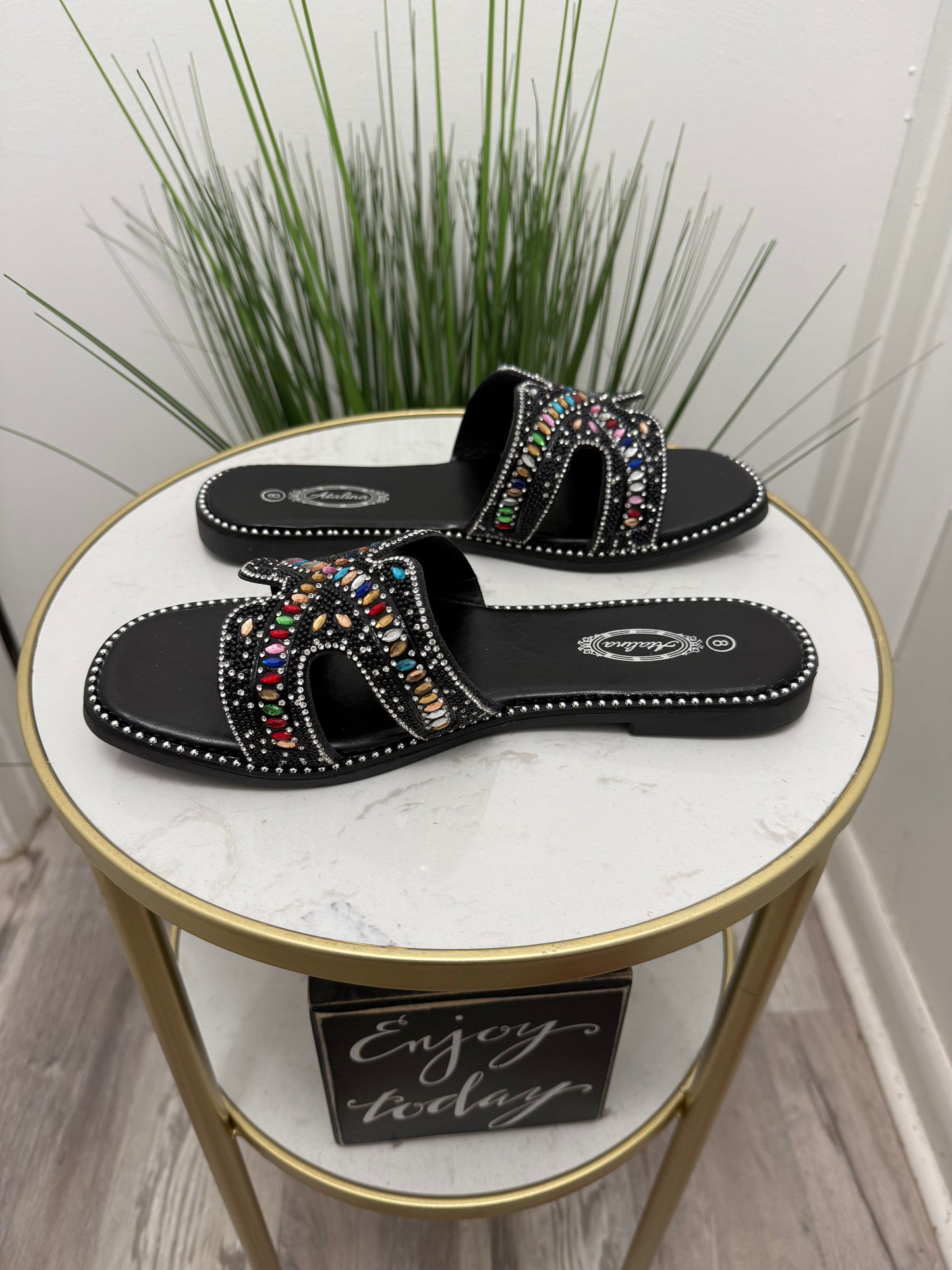 #345 Black Multi Sandal