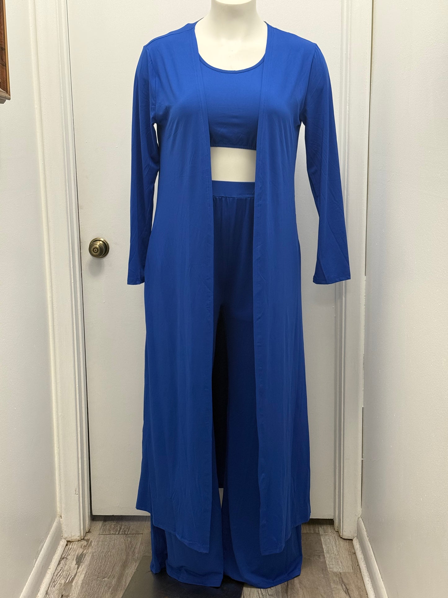 #34 3pc Duster/tank/pant set