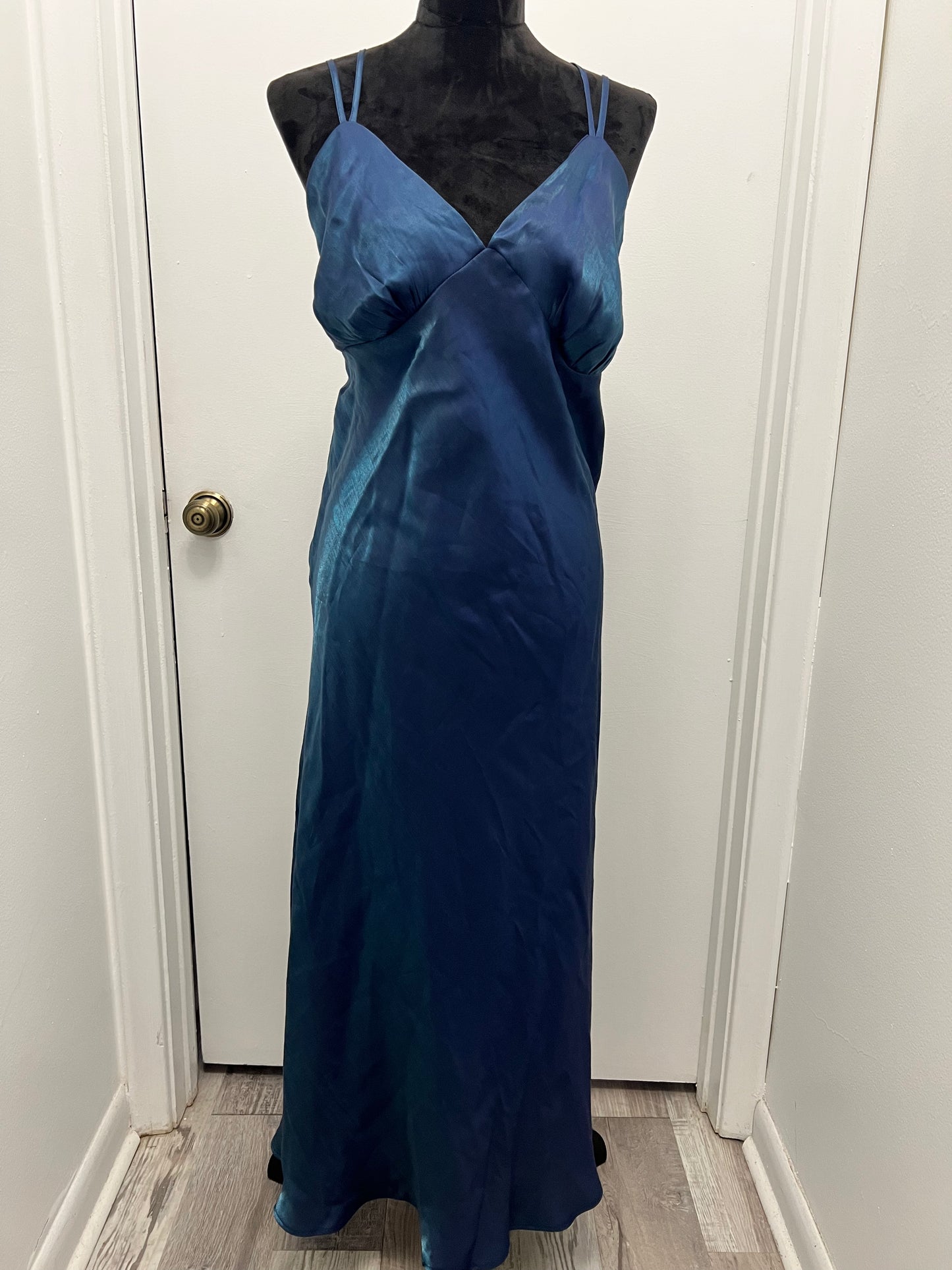 #173 Satin Strappy Slip Dress
