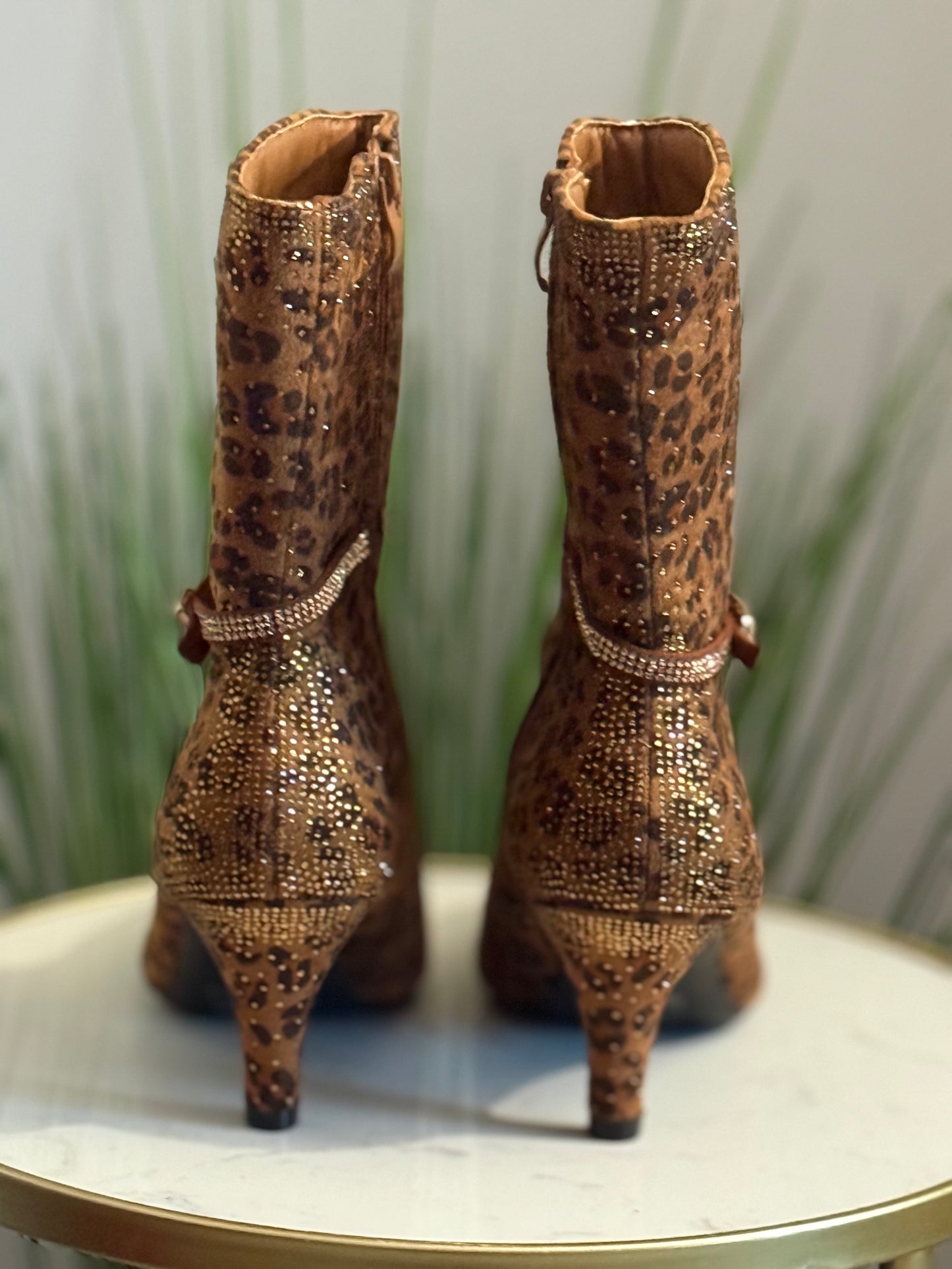 #152 Leopard Glam Boots