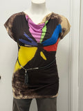 #133 Abstract Floral Tunic Top