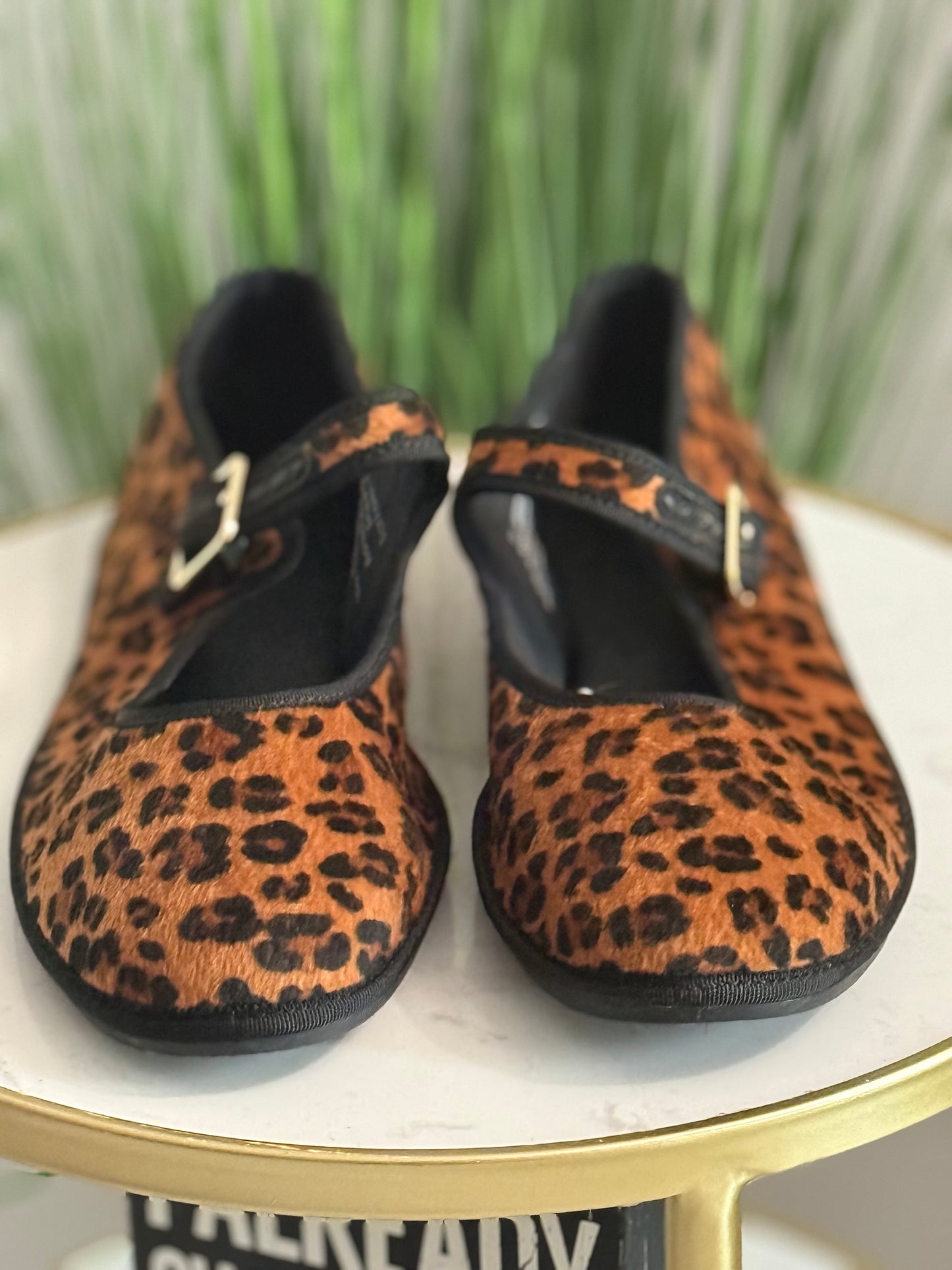 #246 Leopard Mary Jane Flats