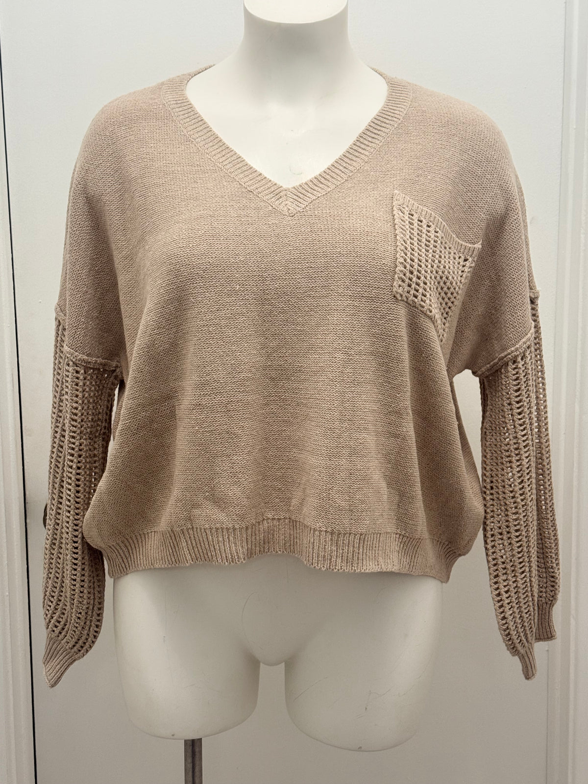 Crochet Sleeve Sweater #192 (1x)