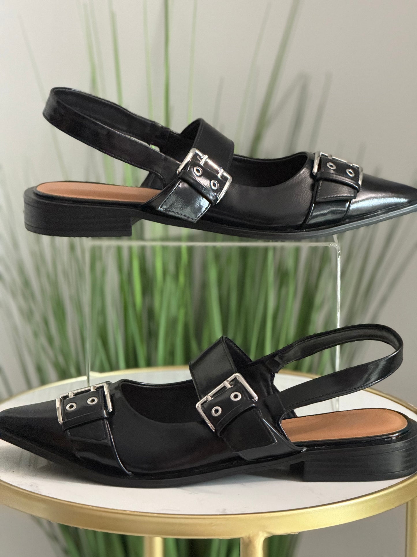 #246 Double Buckle Flats