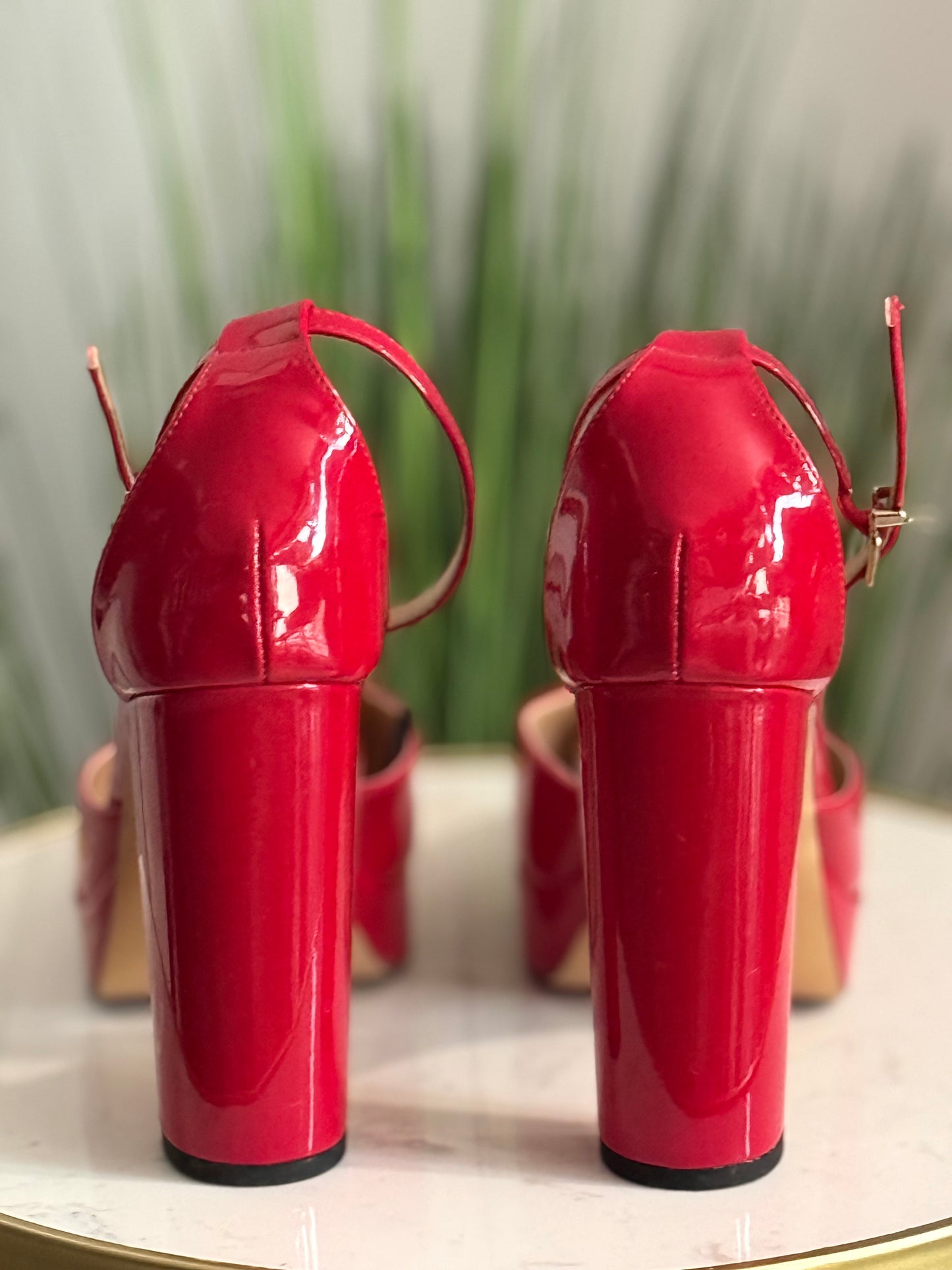 #183 Dorothy Patent Platform Heels