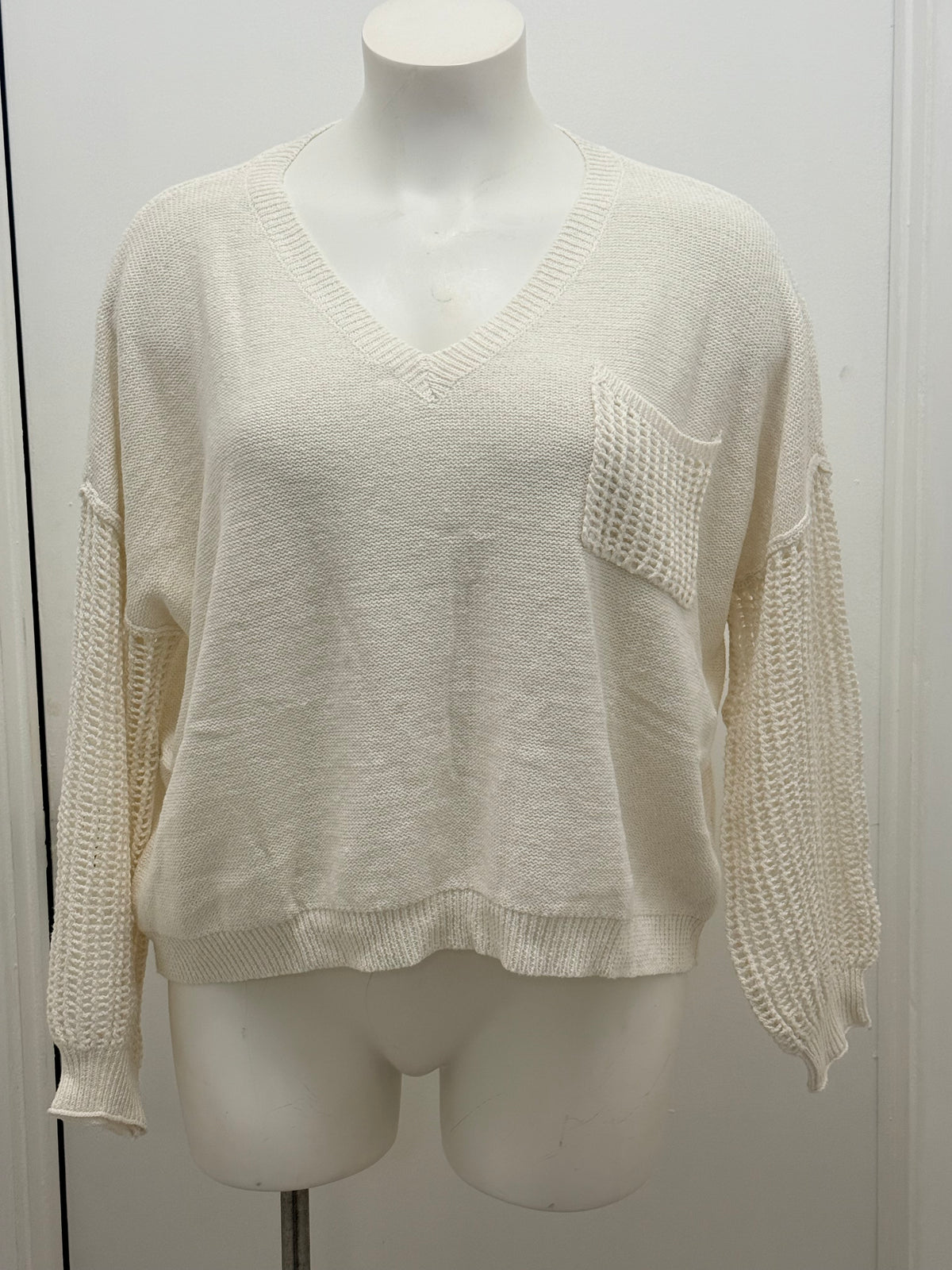 Crochet Sleeve Sweater # 188 (1x)