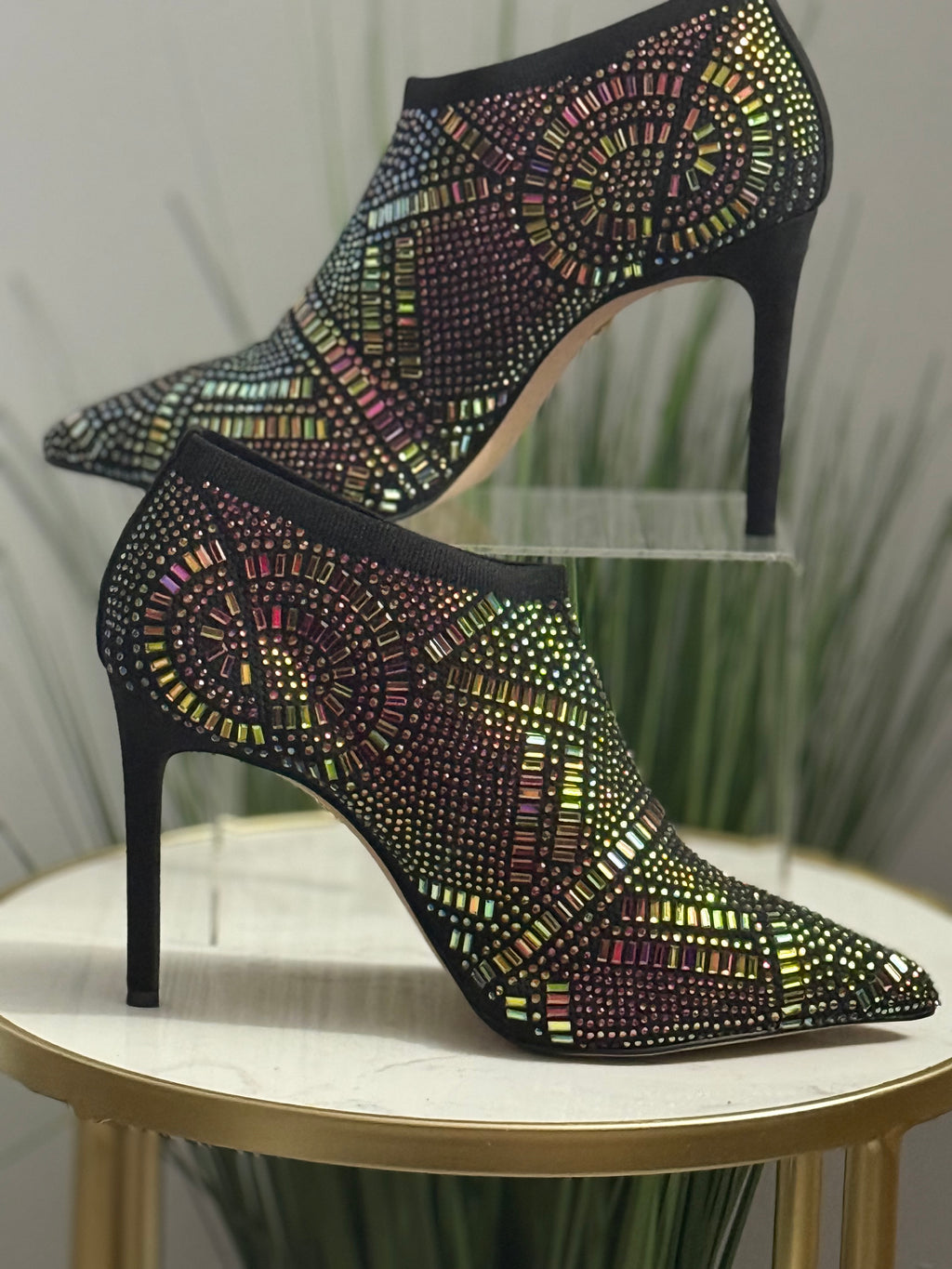 #219 Rhinestone Ankle Boots