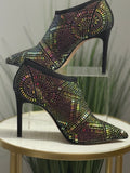 #219 Rhinestone Ankle Boots