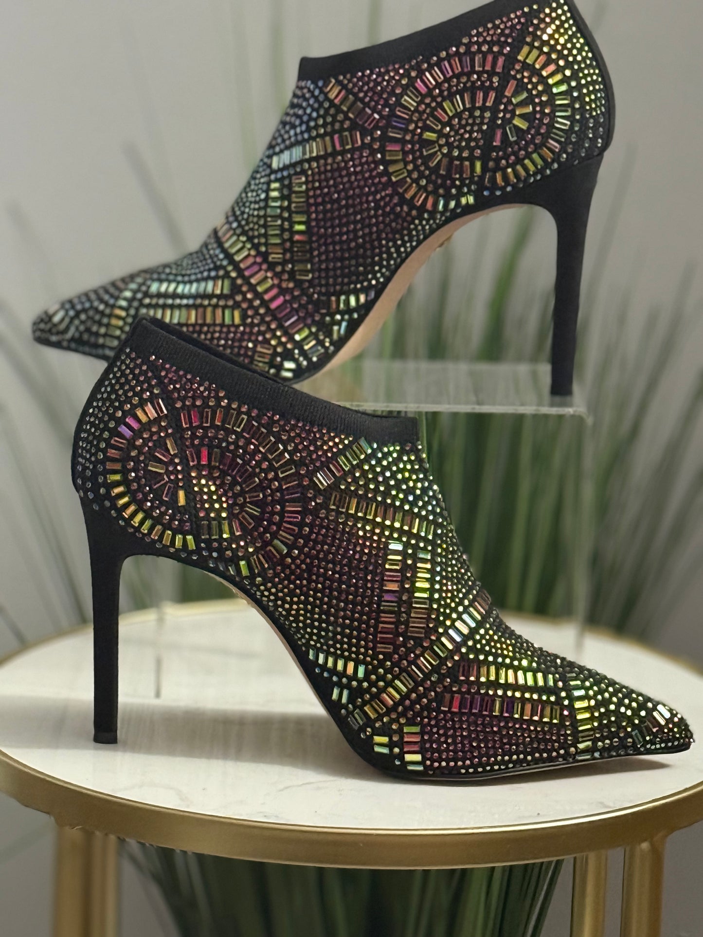 #219 Rhinestone Ankle Boots