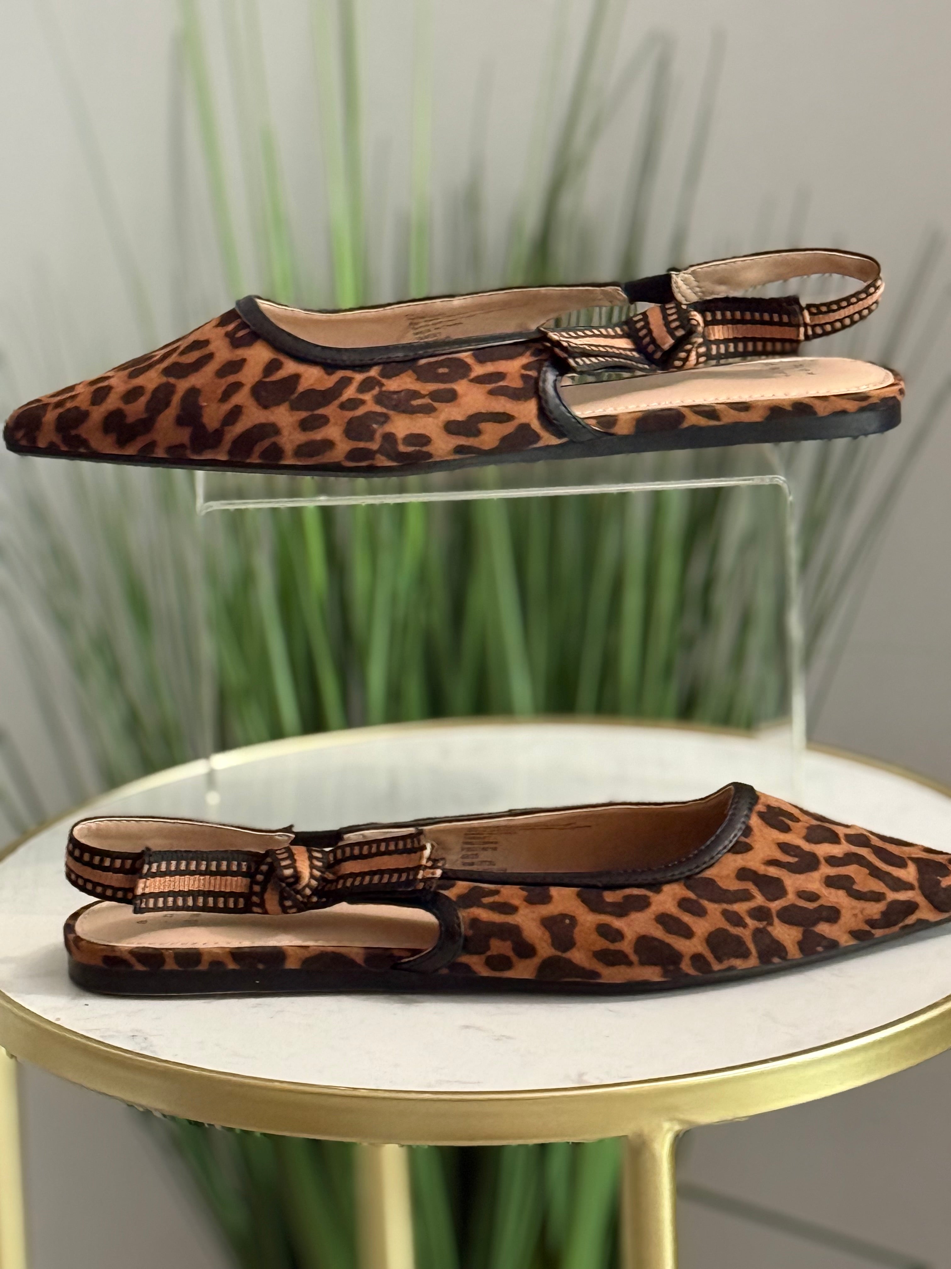 #249 Leopard Slingback Flat