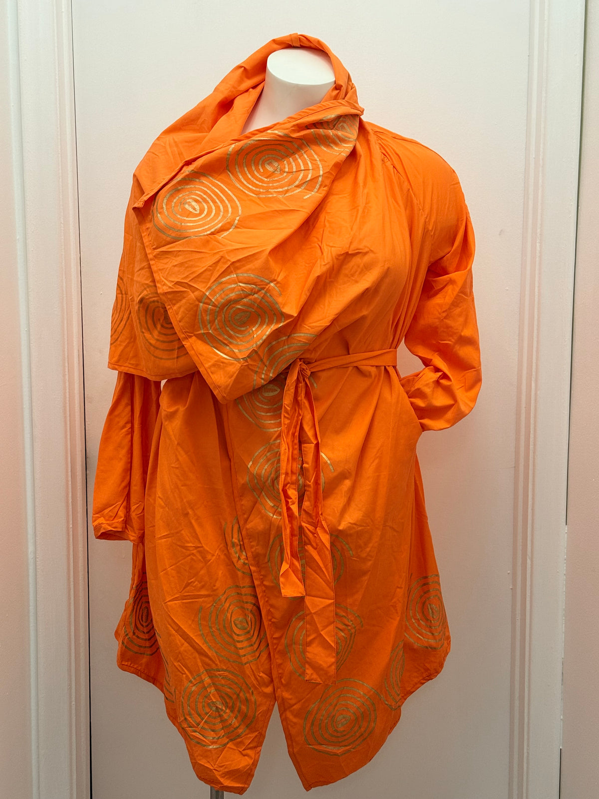 Metallic Swirl Print Wrap Jacket #193 (OSFM)