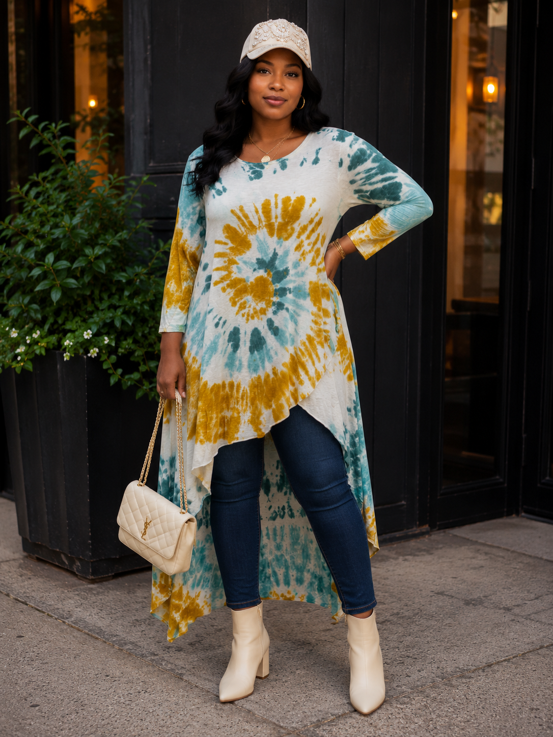 #94 Boho Tie-Dye Hi/Lo Dress