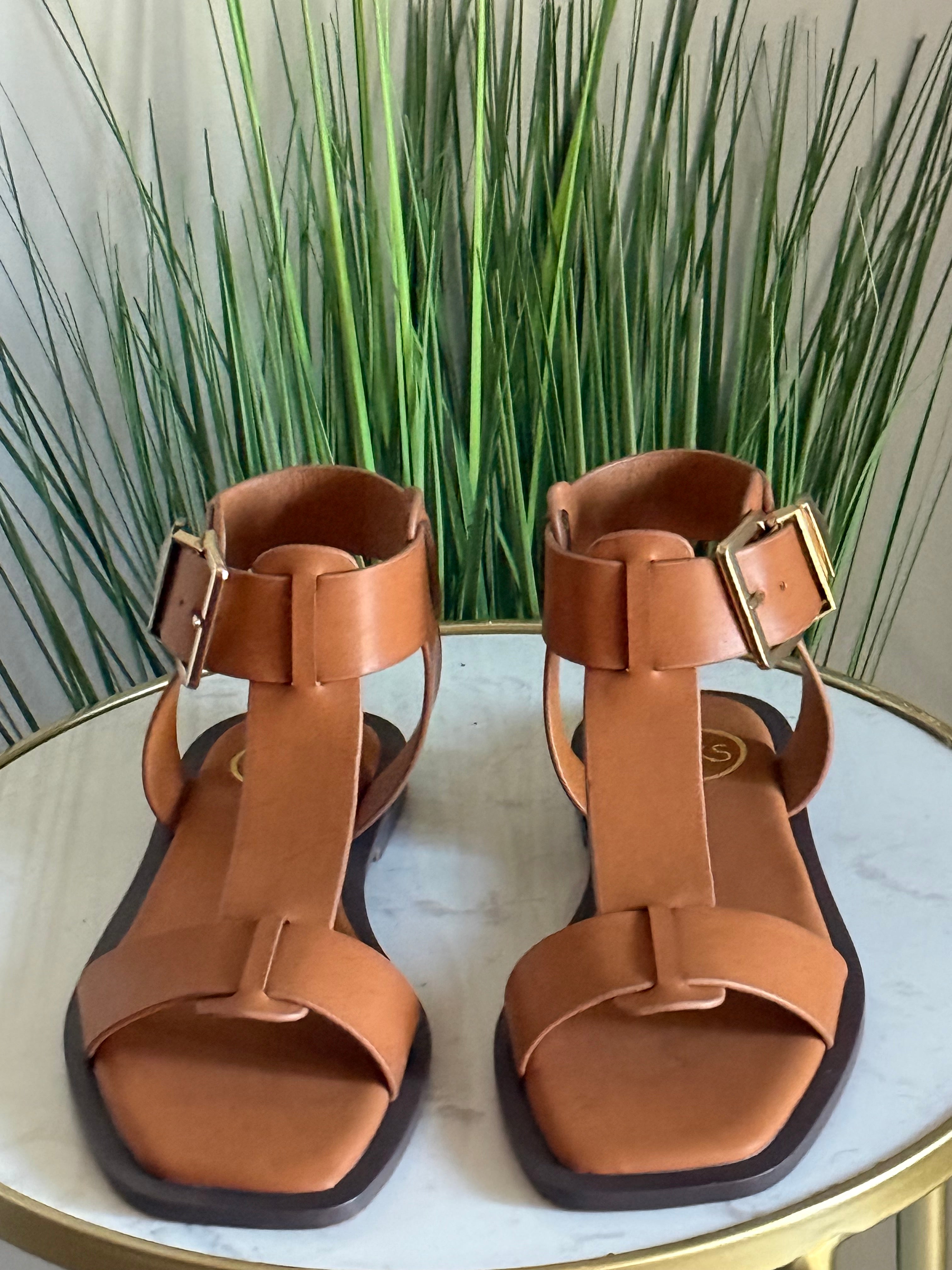 #206 Ava Gladiator Sandal (caramel)