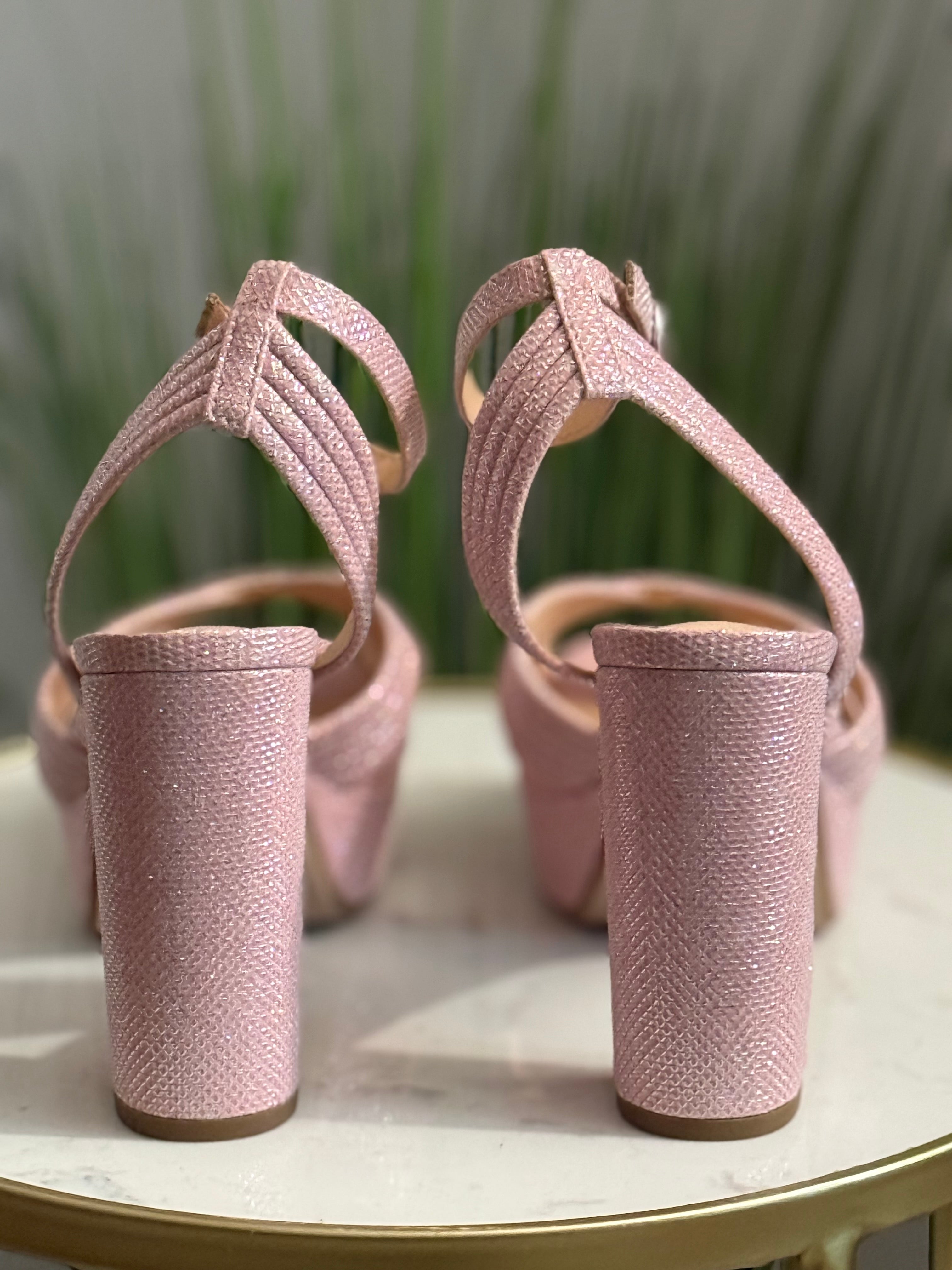 #215 Delilah Glitter Platform Heels