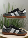 Lennon Blk/Wht Sparkle Sneakers