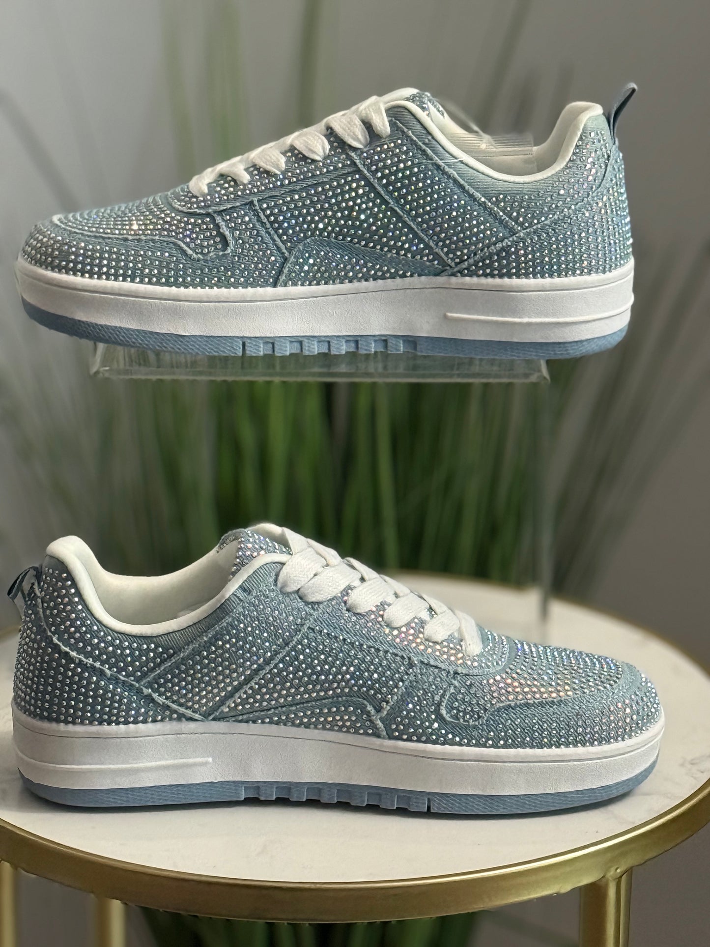 #211 Sheelah Denim Bling Sneakers