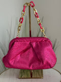 #319 Pink Luxe Rhinestone Clutch Bag