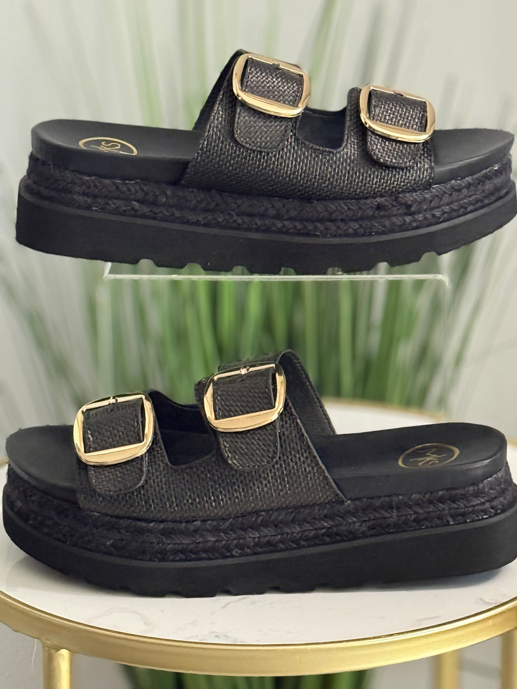 #270 Double Buckle Platform Sandals