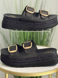 #270 Double Buckle Platform Sandals