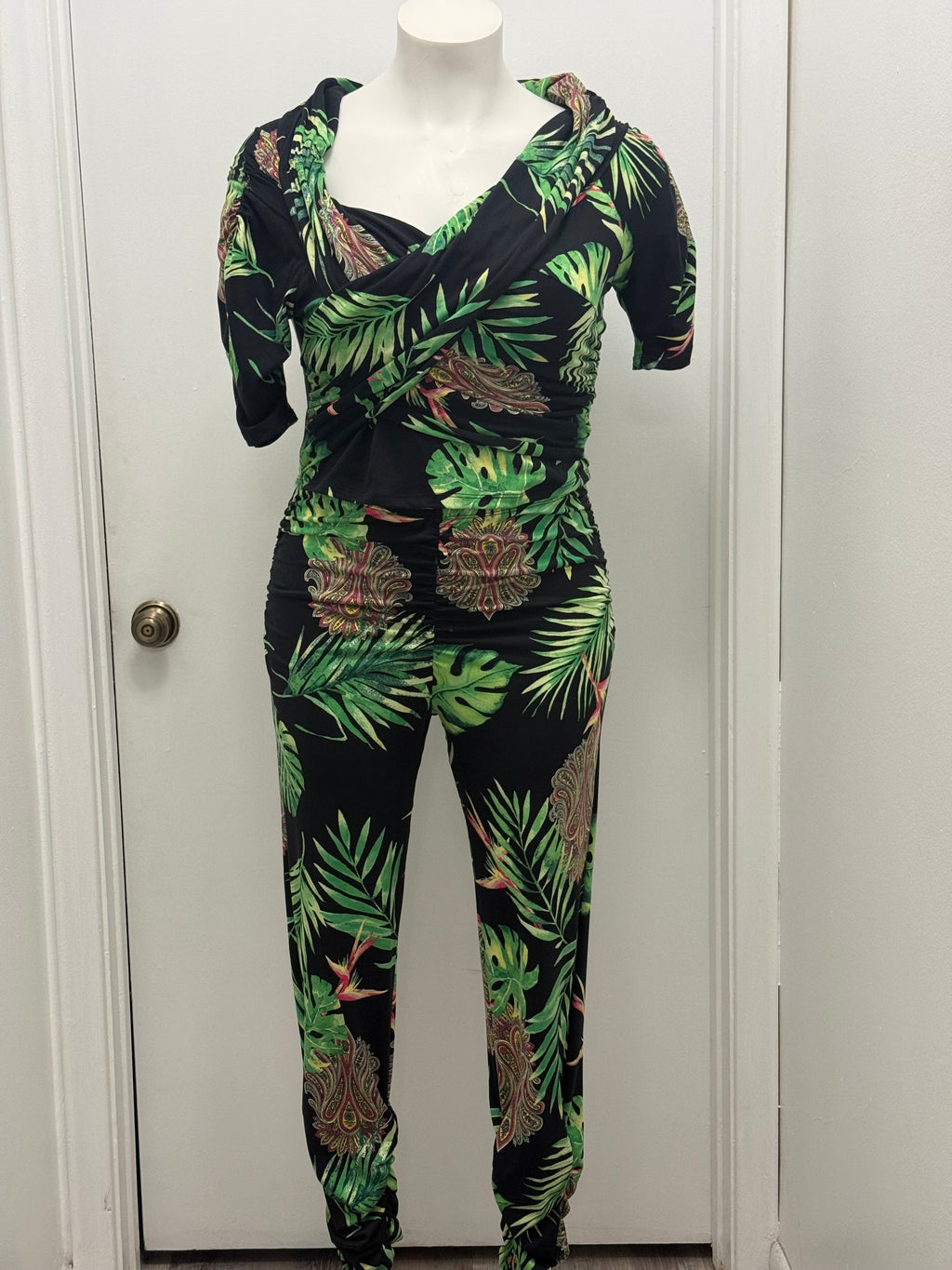 #47 Tropical 2pc Ruched Legging Drt