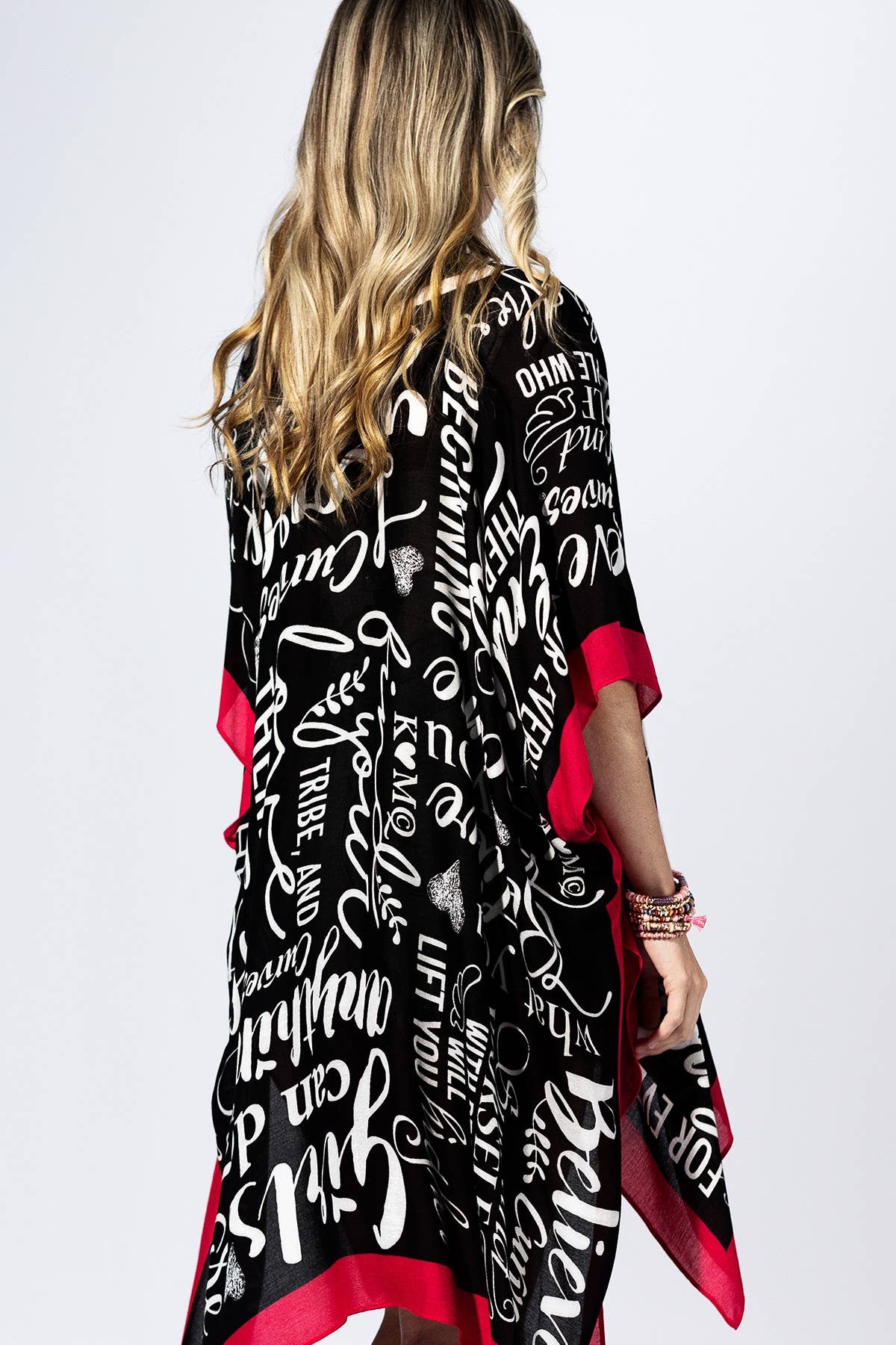 Inspire Script Kimono: GRAPHITE / 2 / One Size