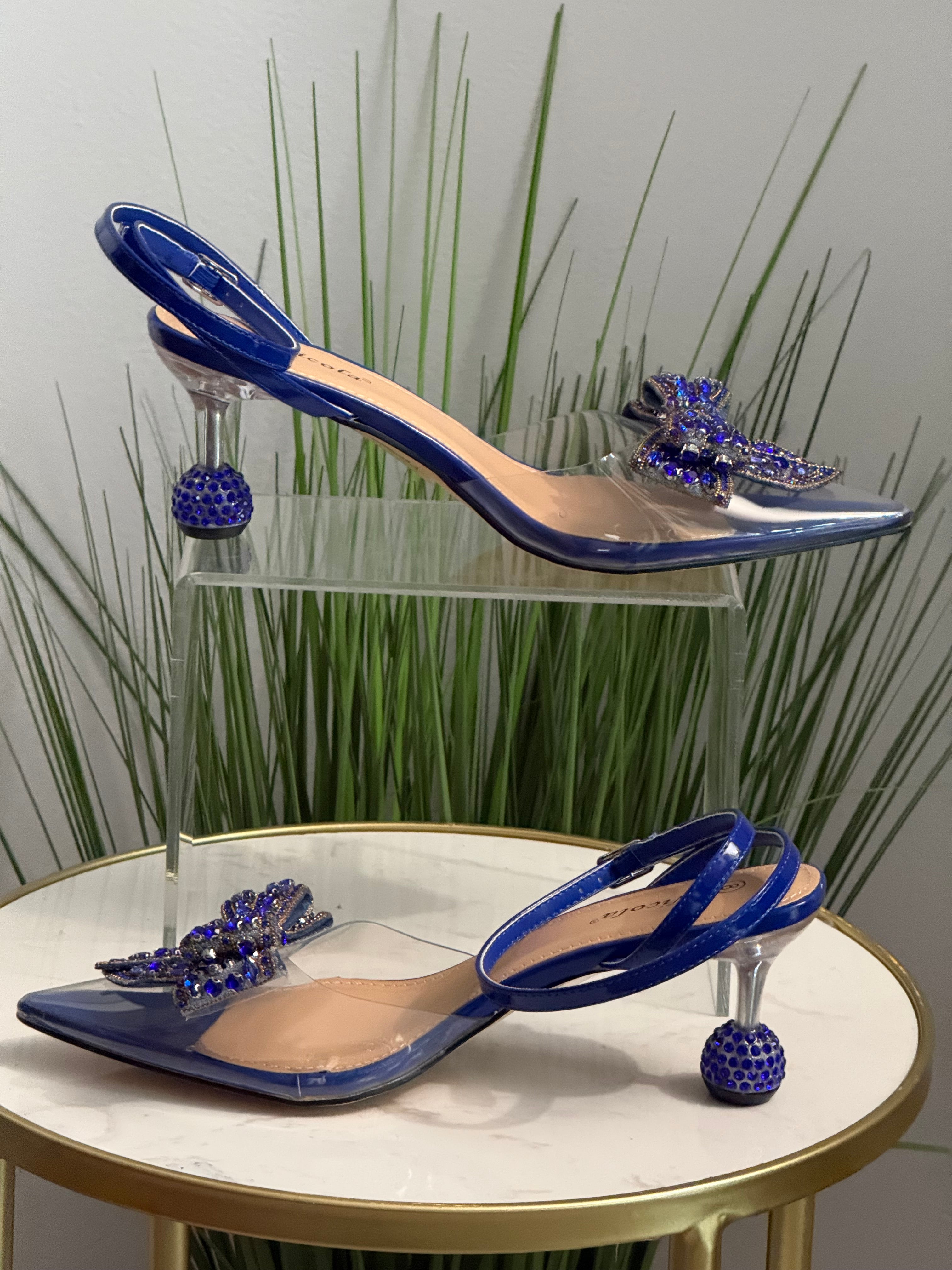 #221 Nicola Rhinestone Bow Heels 🚨size up