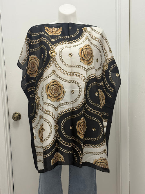 #13-6 Satin Kaftan Tunic Top/Dress