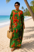 #6I Kaftan Dress with matching scarf (not pictured)