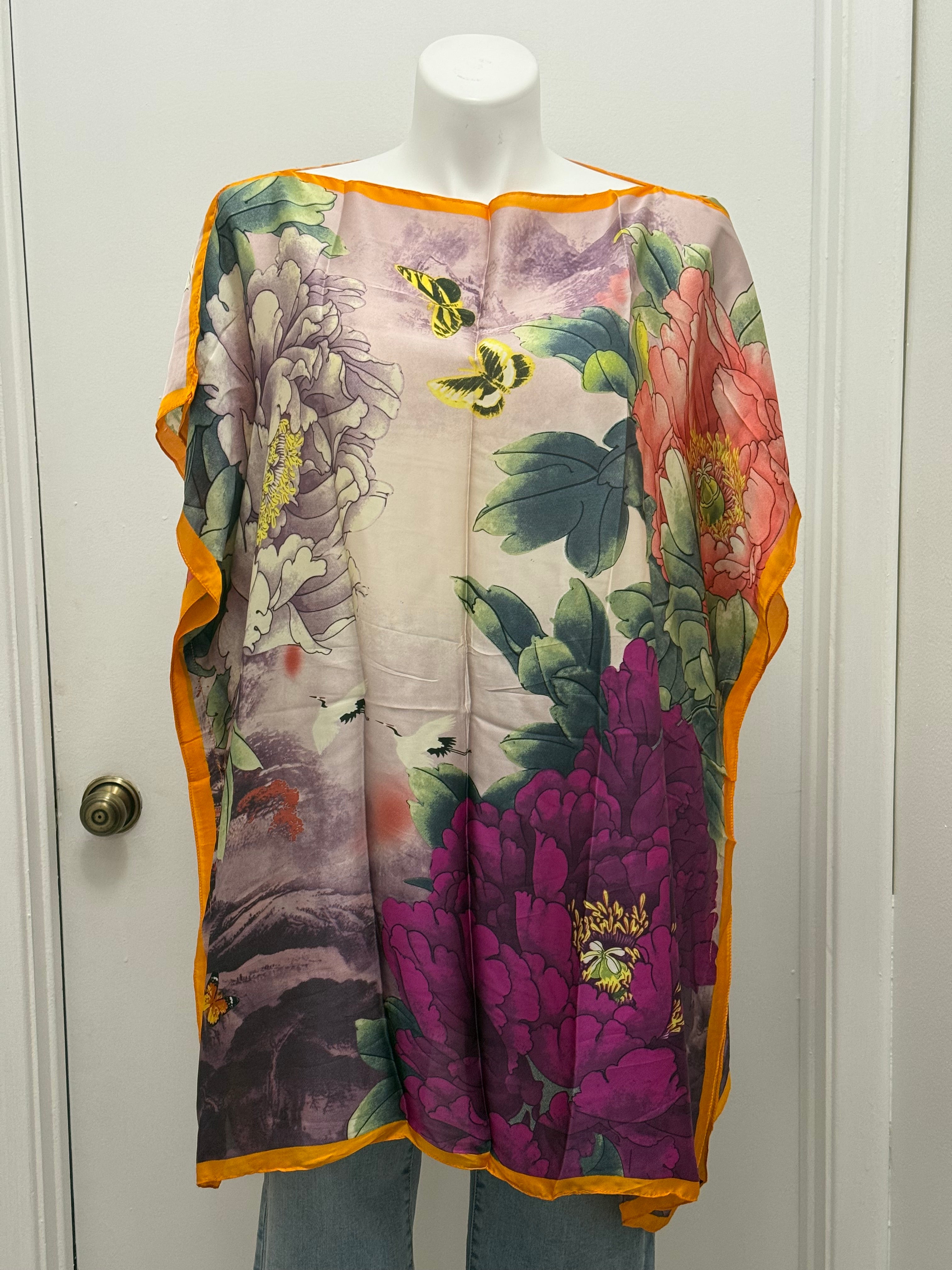 #13-11 Satin Kaftan Tunic Top/Dress