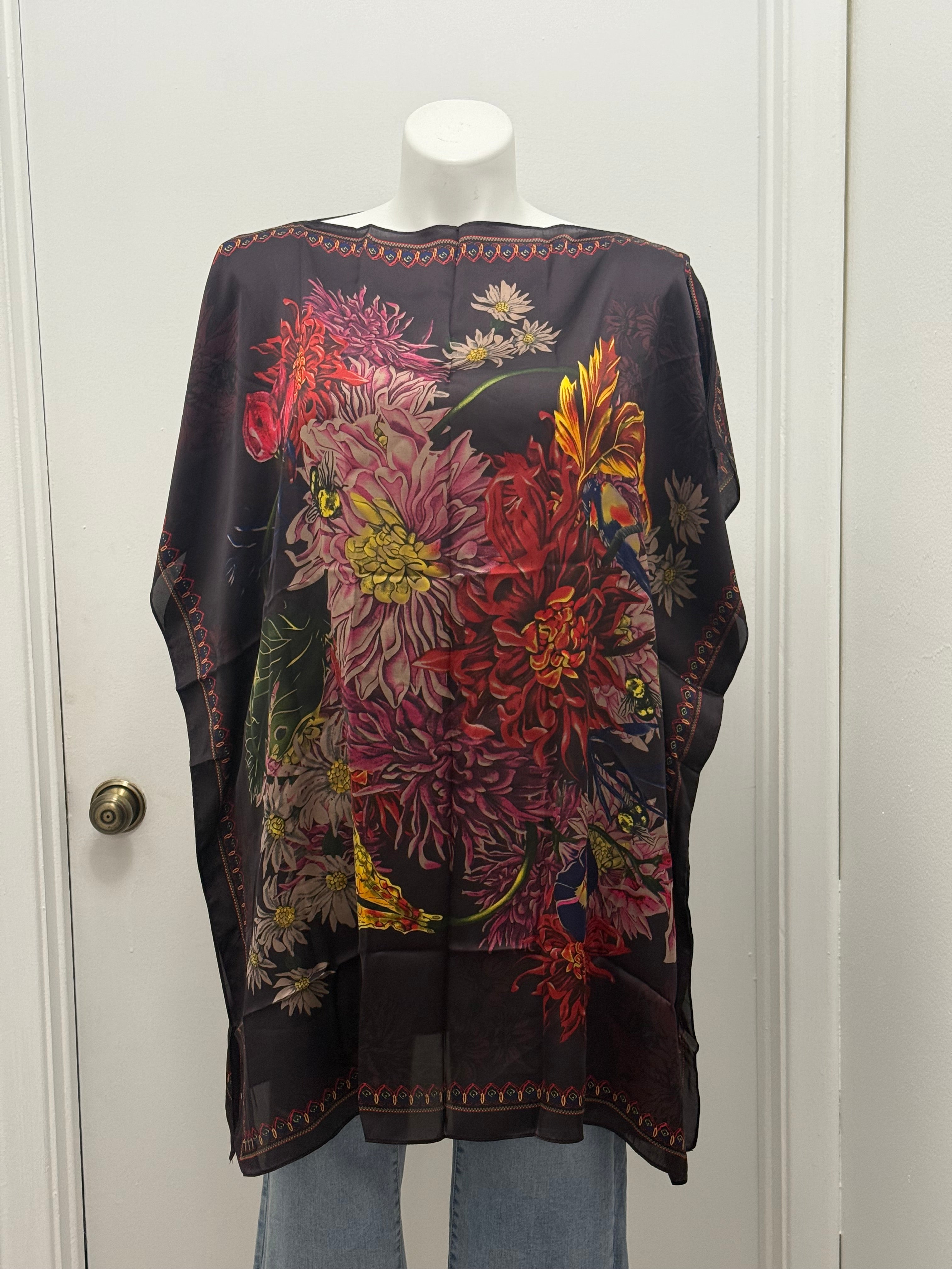 #13-10 Satin Kaftan Tunic Top/Dress