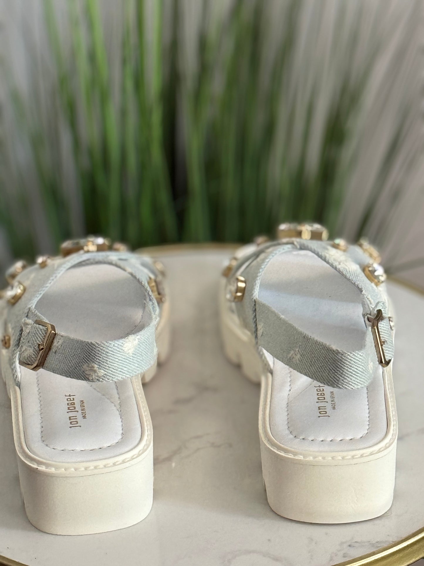 #247 Denim Lug Sole Sandal