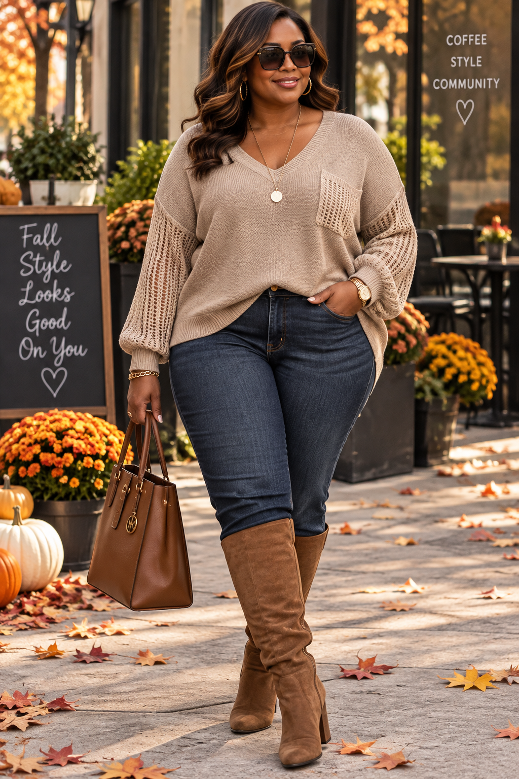 Crochet Sleeve Sweater #192 (1x)