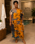 #6E Kaftan Dress with matching scarf (not pictured)