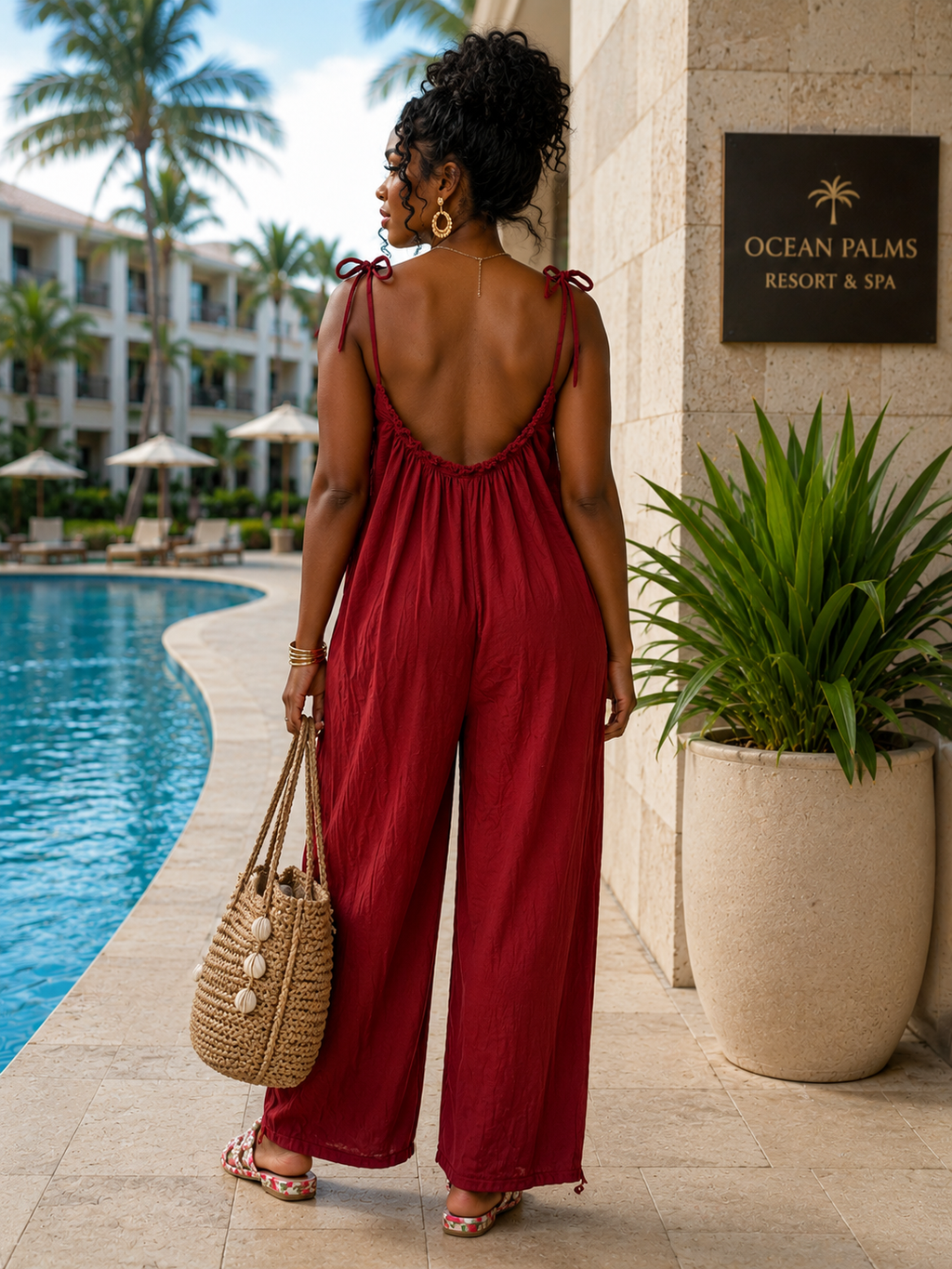 #62 Flowy Wide Leg Vacation Jumpsuit (OSFM)